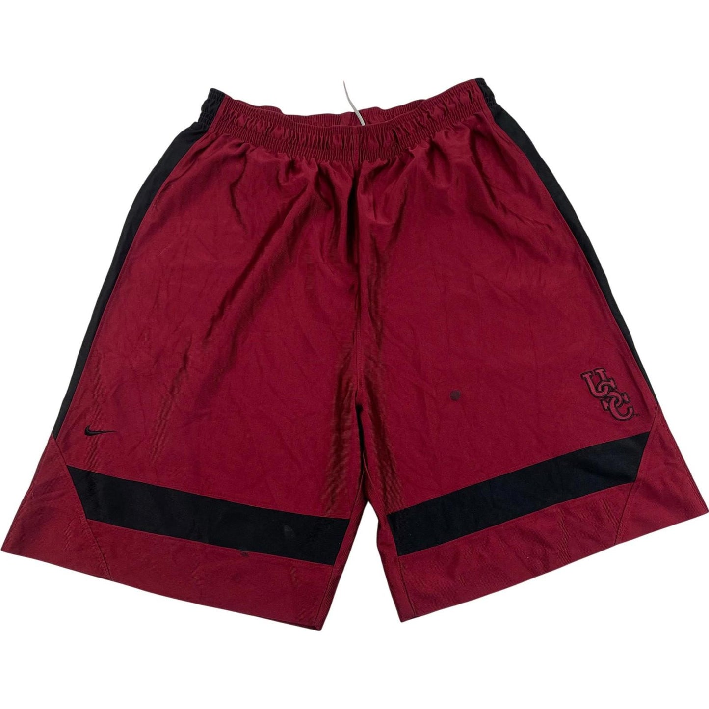 NIKE Team Basketball Shorts Performance USC Red Black Mens Medium