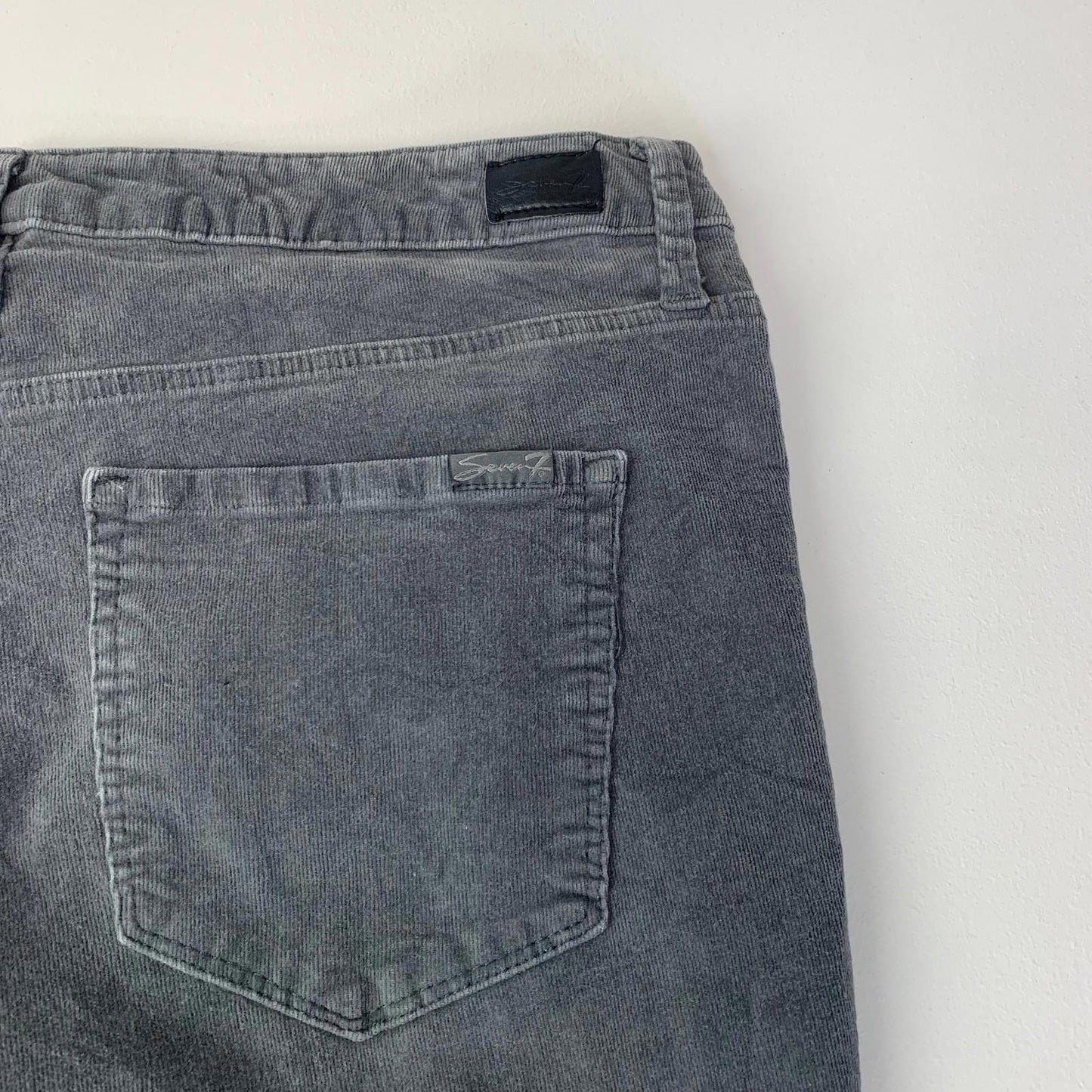 Seven7 Jeans Ultra High Rise Skinny Grey Trousers Womens Size UK 18