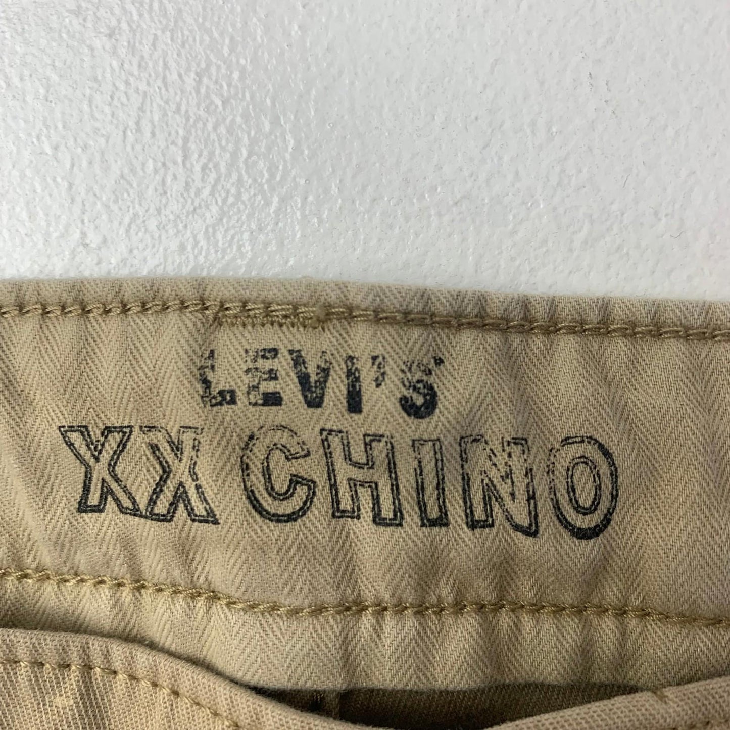 Levi's XX Chino Standard Taper Casual Trousers Beige Mens W31 L30