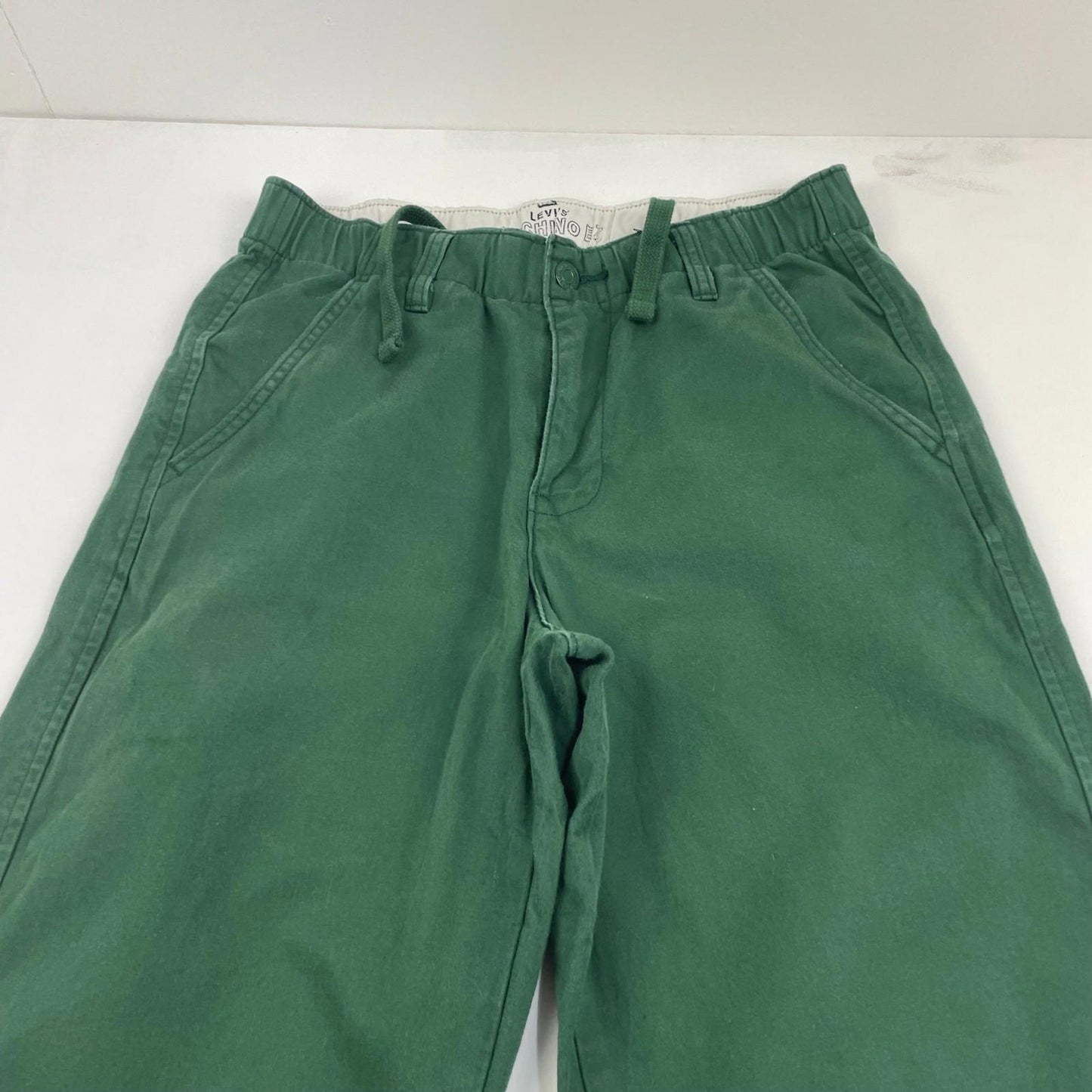 Levi's Chino Trousers Casual Green Elastic Waistband Mens XS