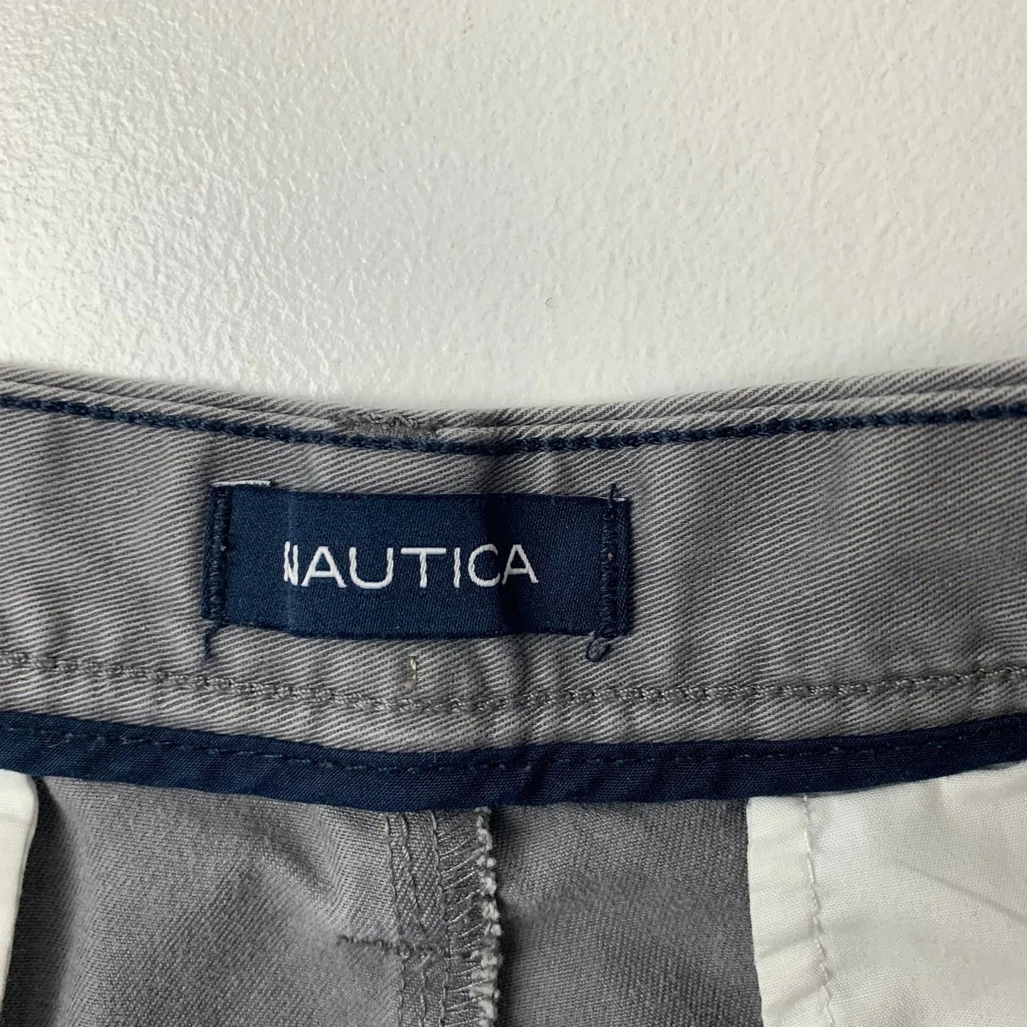 Nautica Chino Shorts Classic Style Grey Men's 36W