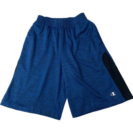 Champion Boys Activewear Athletic Shorts Blue Black Elastic Waist 10/12