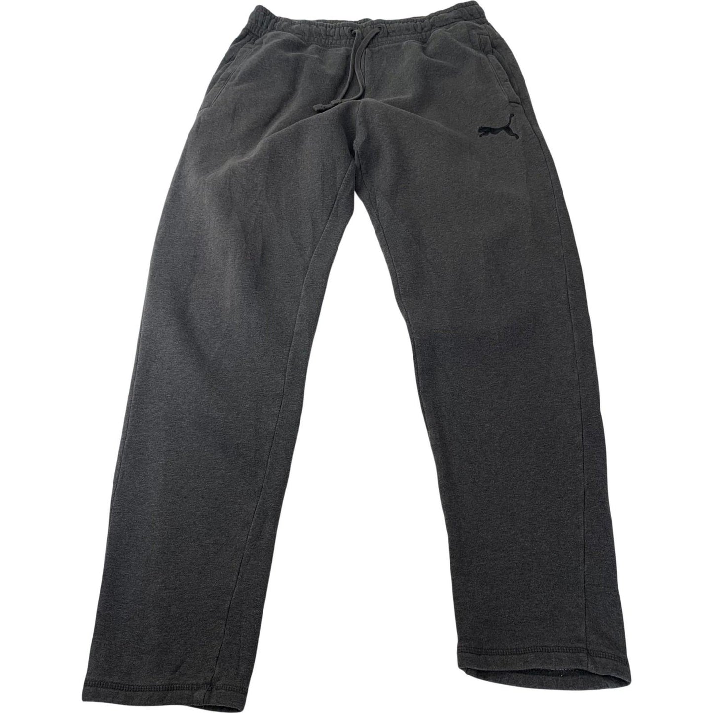 PUMA Jogger Sweatpants Elastic Waist Drawstring Grey Mens Medium
