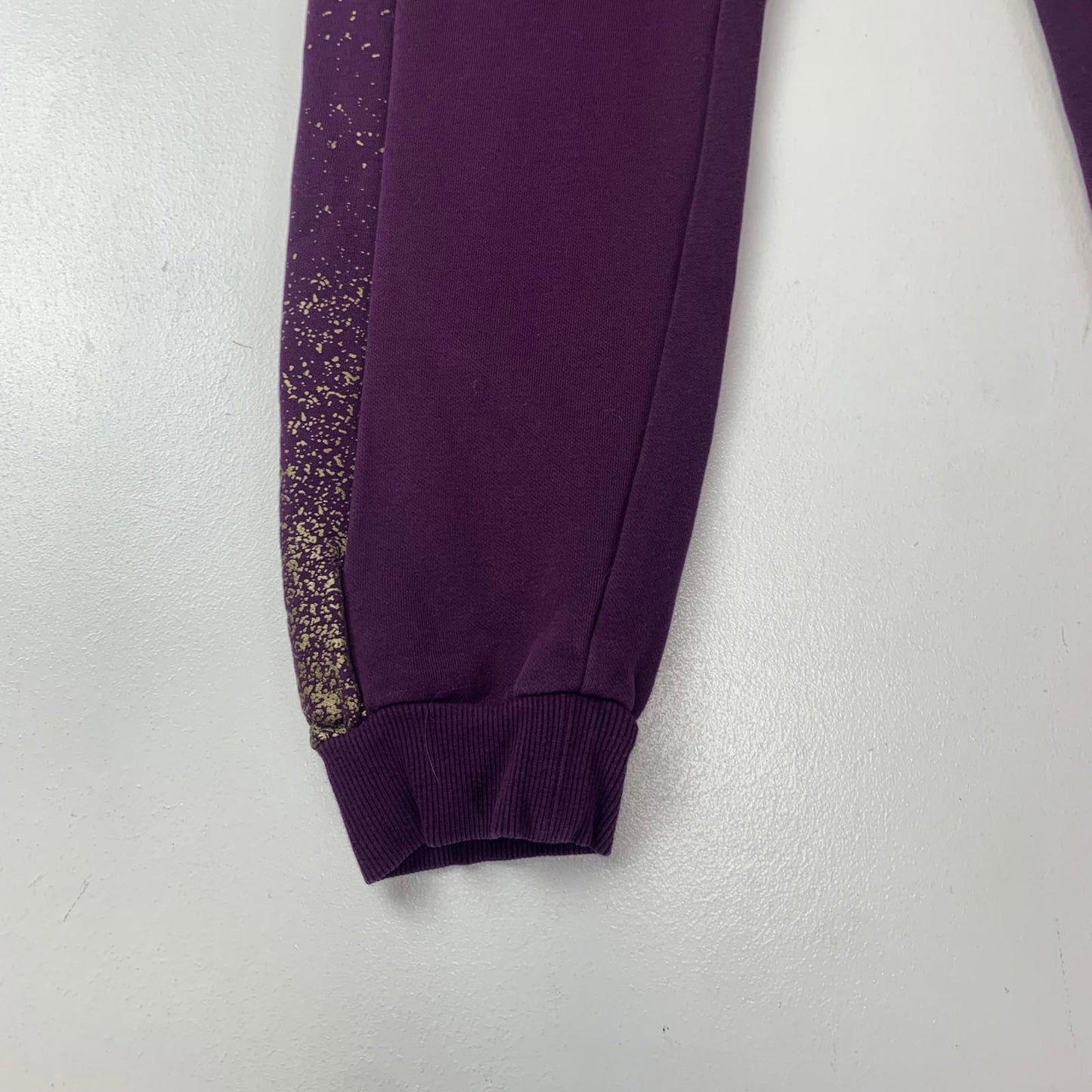 Puma Jogger Trousers Glitter Accents Purple Womens Medium