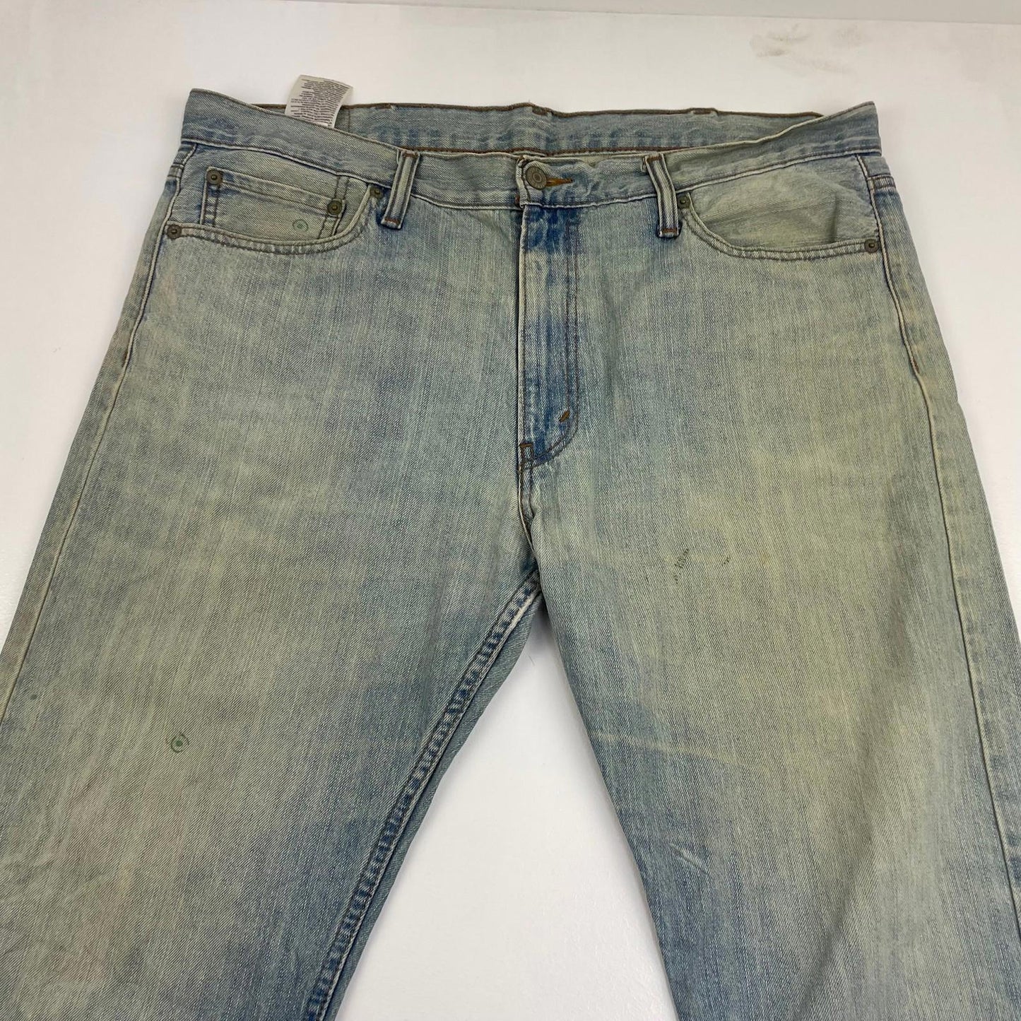 Levi's 504 Straight Leg Denim Light Wash Jeans Blue Mens W38 L30