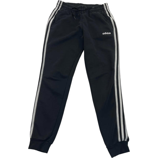 Adidas Track Pants Classic Black Stripe Jogger Drawstring Women S 8-10