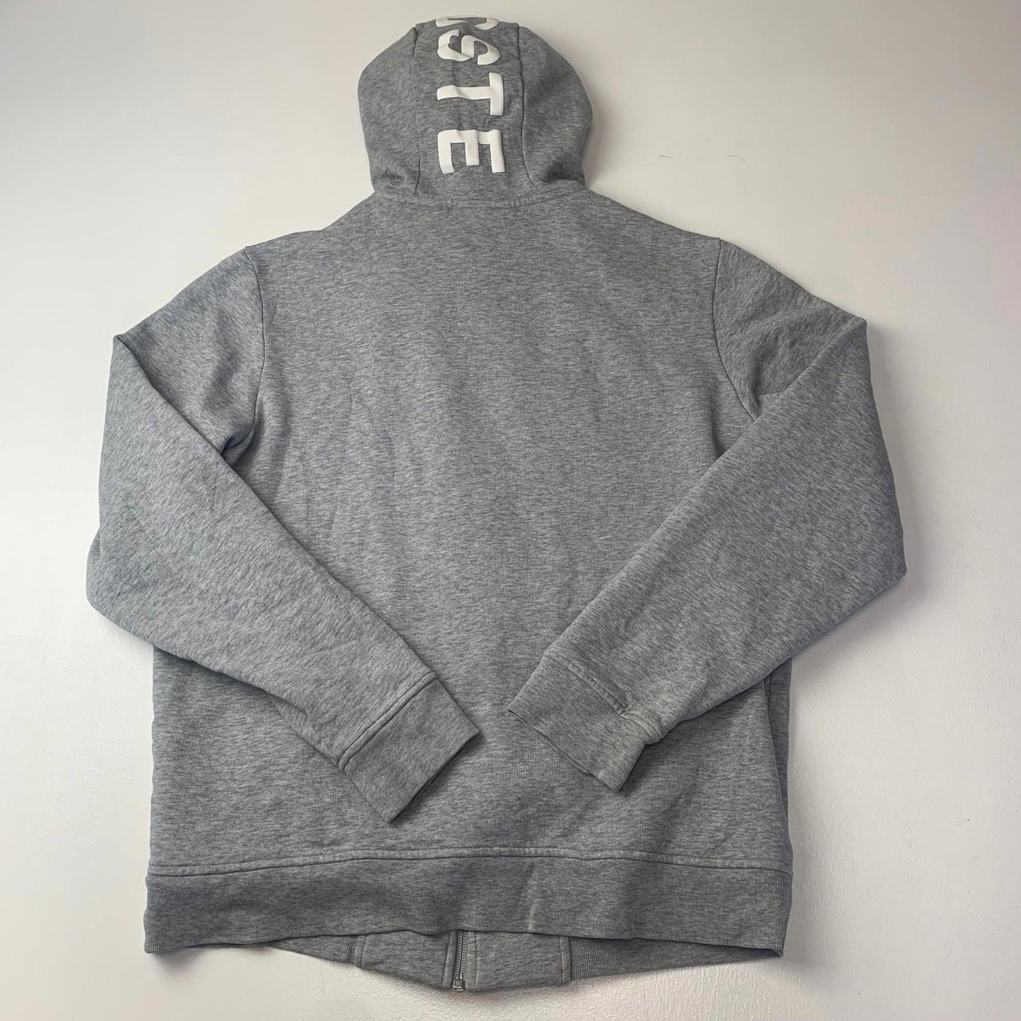 Lacoste Full Zip Hoodie Embroidered Logo Grey Casual Women's Label Size L