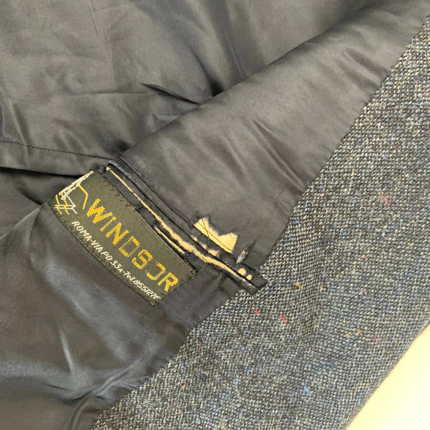 Mens BURBERRY Wool Jacket / Blue / 44R
