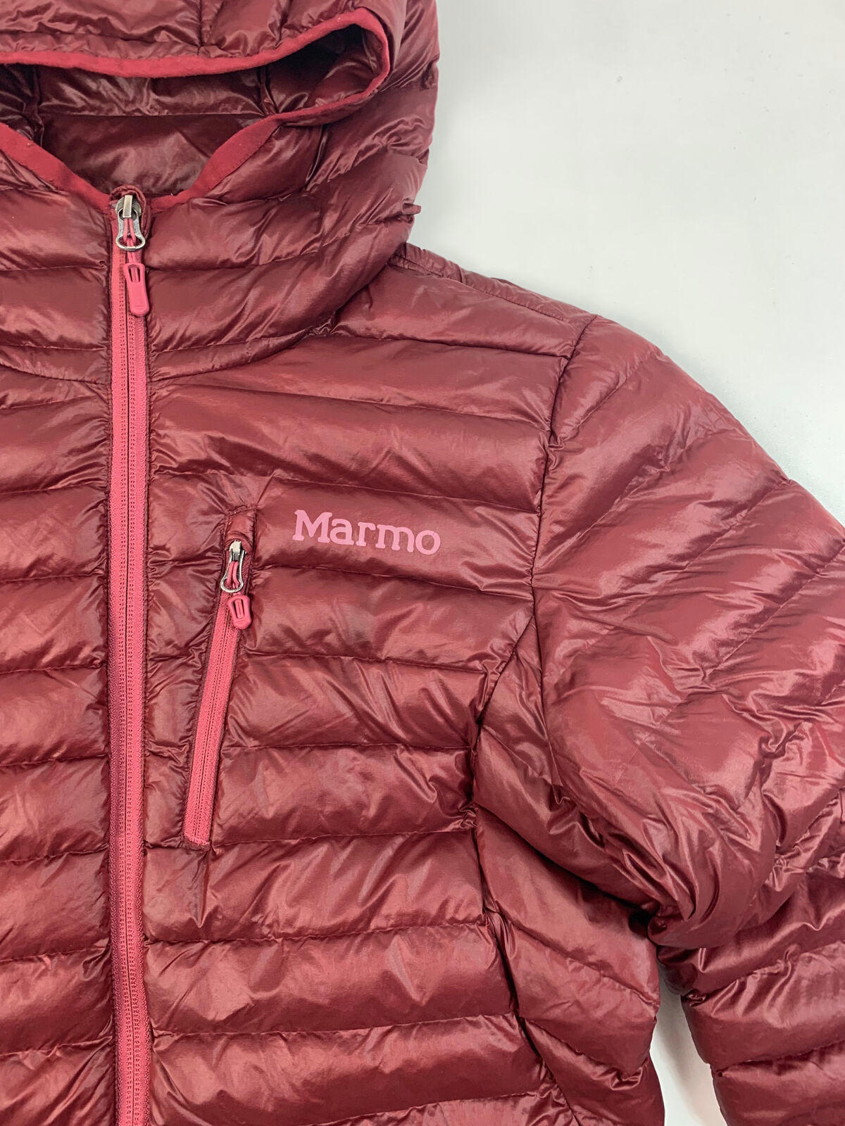 Womens MARMOT Long Puffer Coat / Purple Jacket / Medium / Quilted Parka