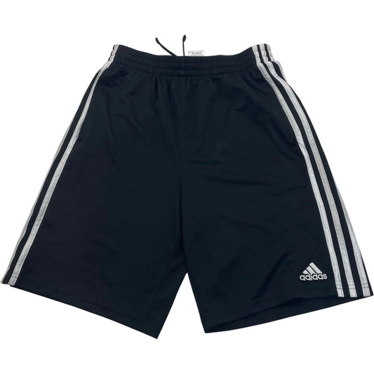 ADIDAS Boys Activewear Shorts Black Three Stripe Sports Youth L (14/16)