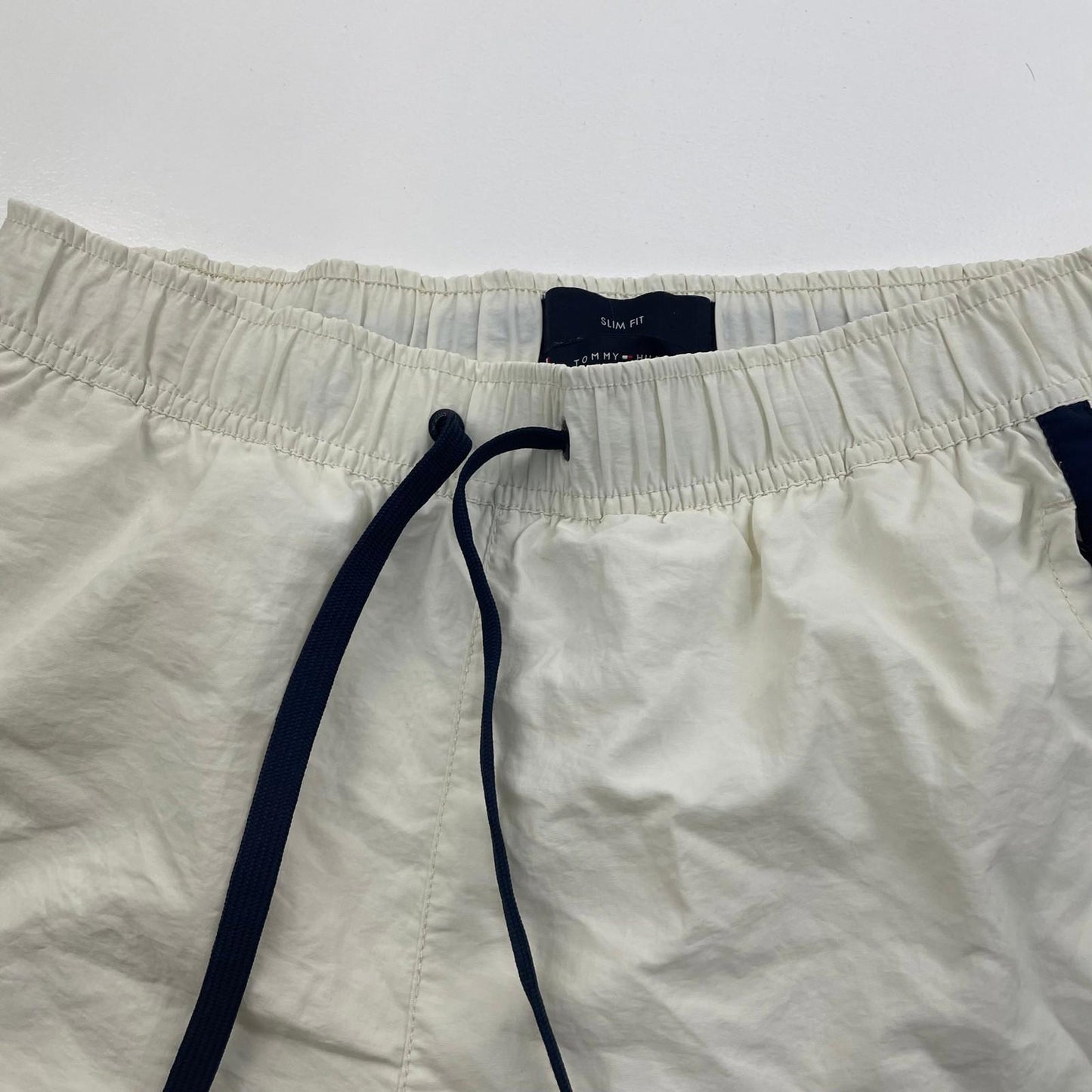 Tommy Hilfiger Swim Shorts Slim Fit Colourblock White Red Blue Mens Medium