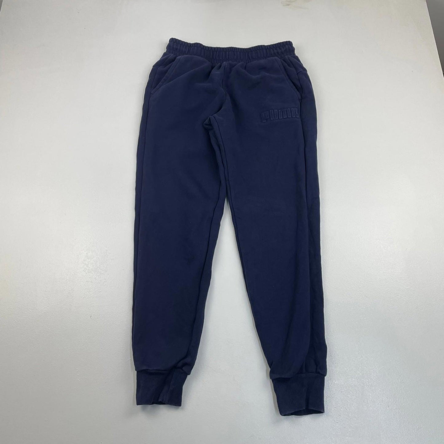 PUMA Jogger Sweatpants Fleece Lined Navy Blue Men's Small