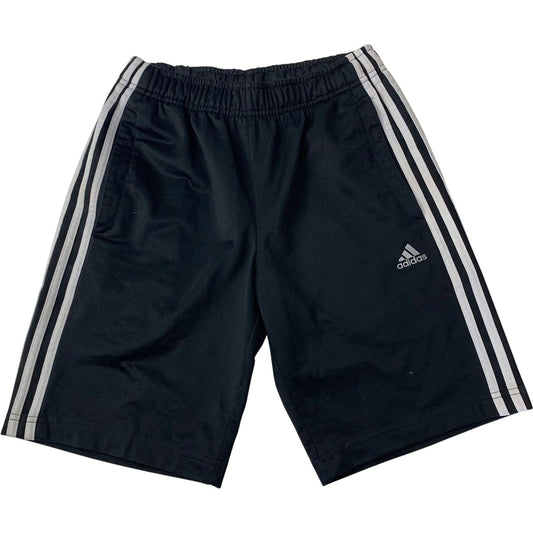 Adidas Performance Shorts Black White Stripes Boys UK L 13-14Y