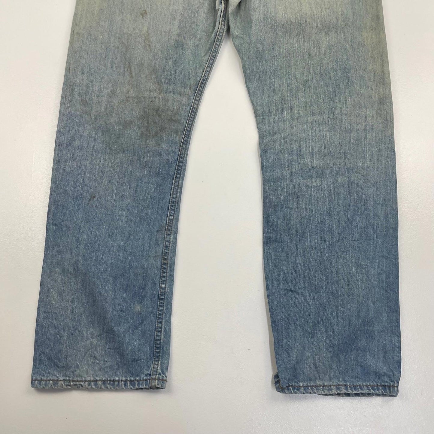 Levi's 504 Straight Leg Denim Light Wash Jeans Blue Mens W38 L30