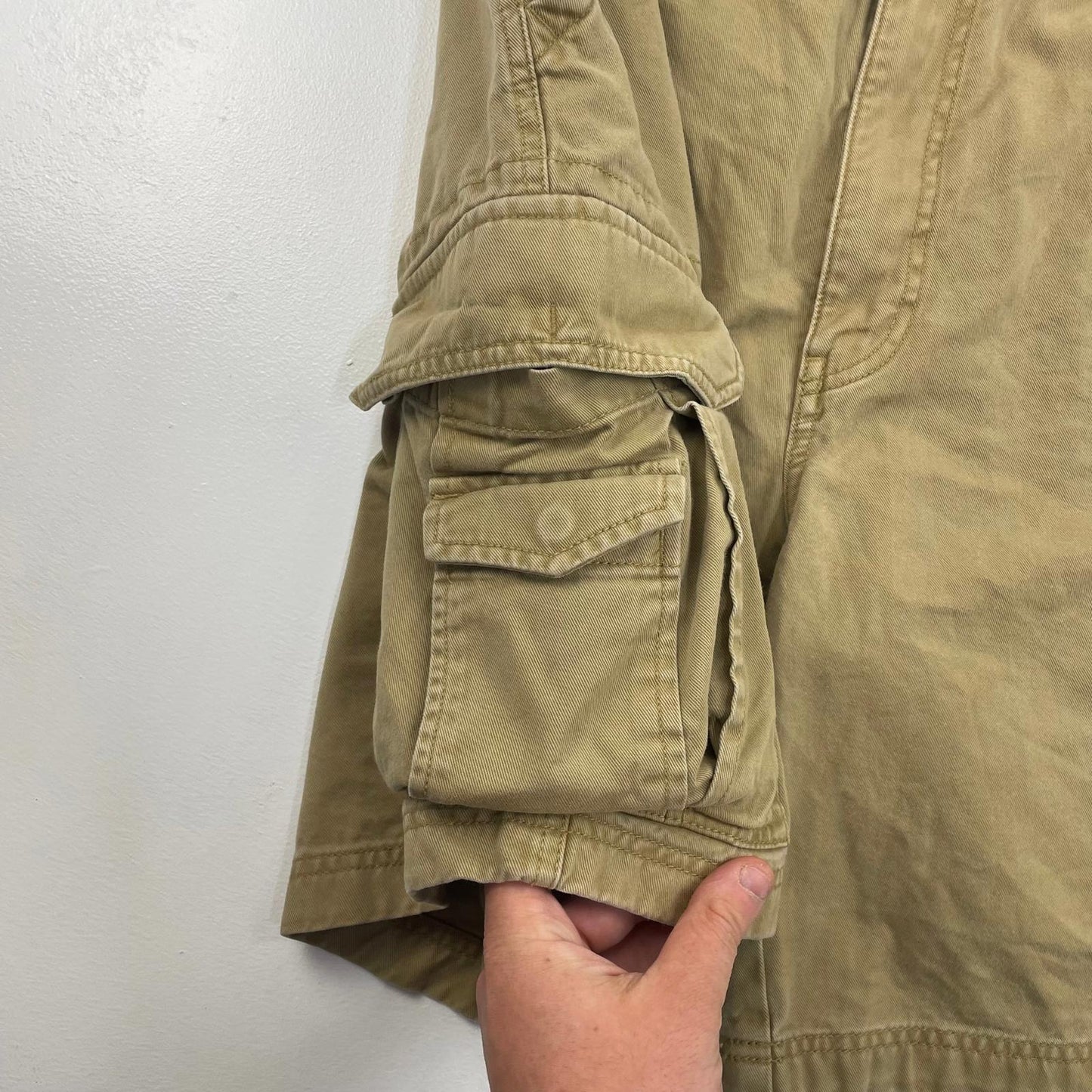 NAUTICA Clipper Cargo Shorts Relaxed Fit Beige Men 36W
