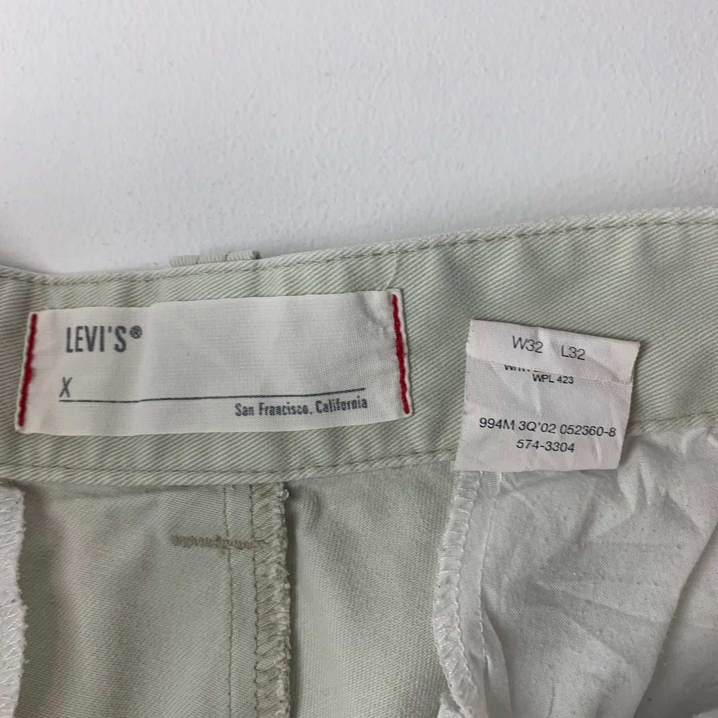 Levi's Chino Trousers Regular Fit Light Beige Mens W32 L32