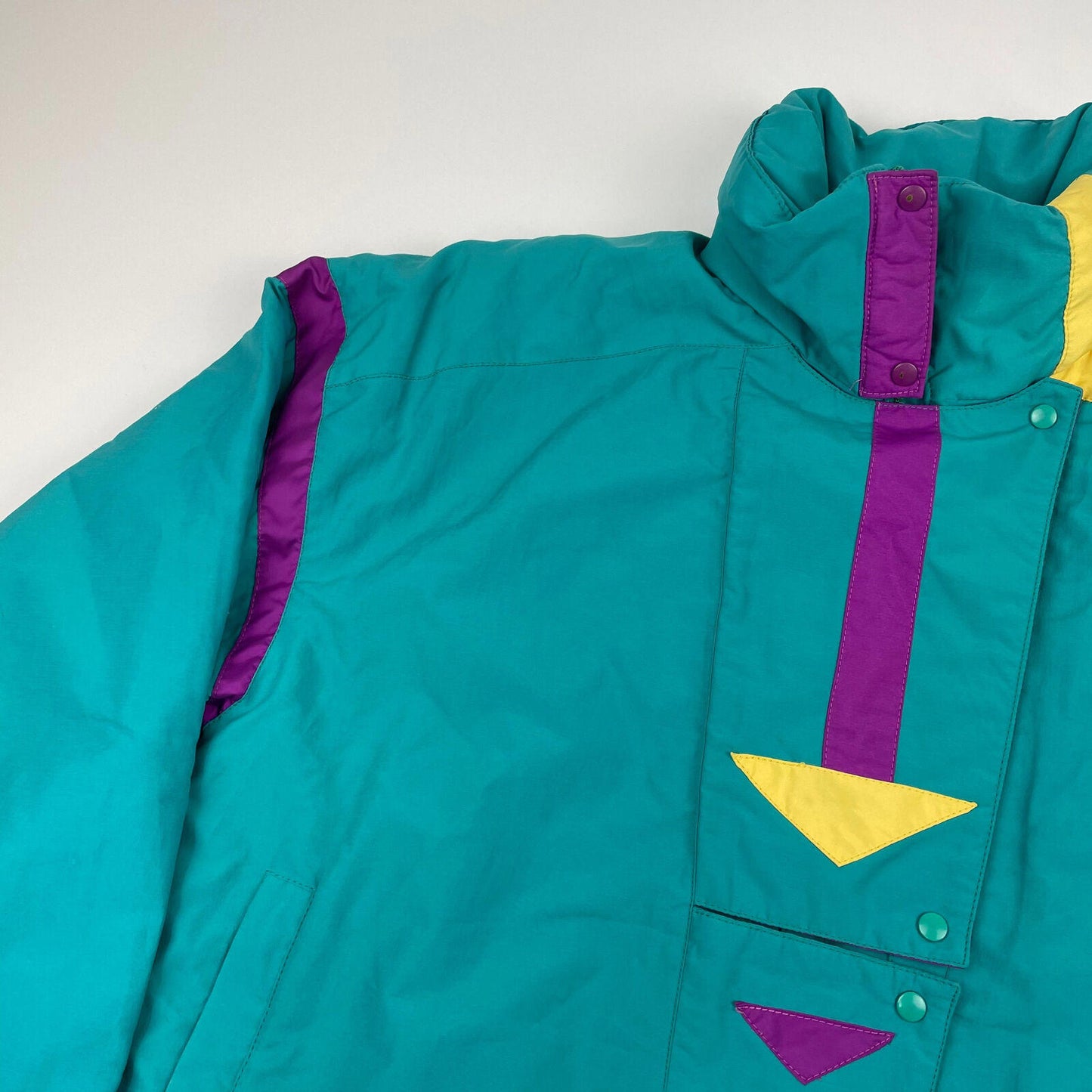 Women’s Vintage 90’s Multicoloured Block Print Ski Jacket , FR 42 / UK 14