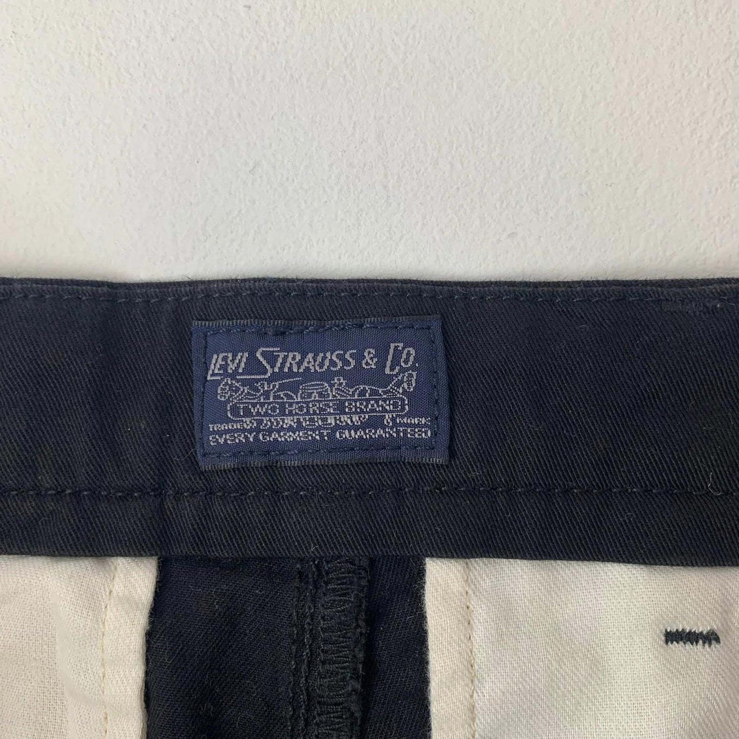 Levi's Chino Trousers Straight Black Button Fly Mens W32 L32