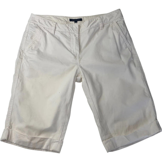 Tommy Hilfiger Bermuda Shorts White Cotton Women UK Size 8