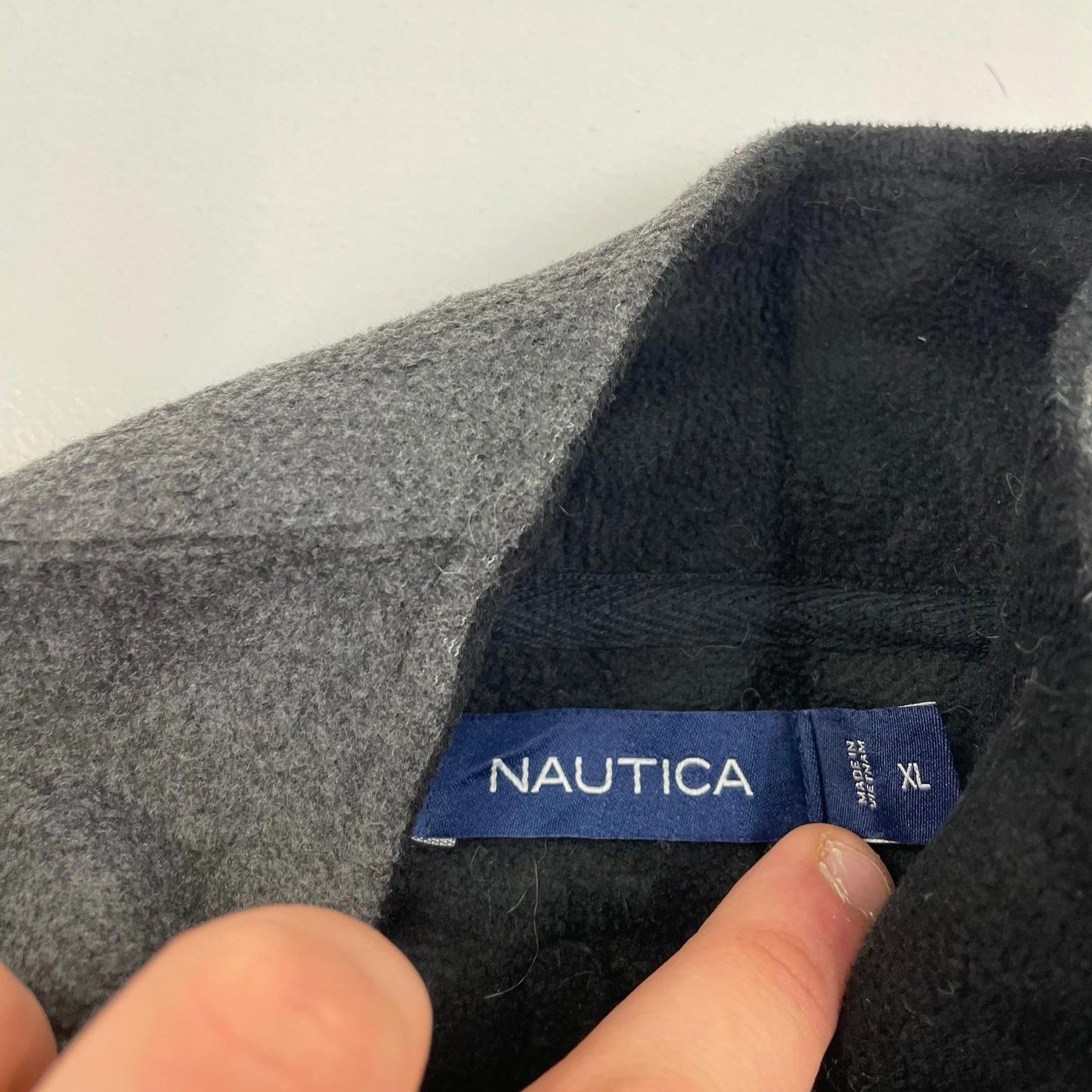 NAUTICA Fleece Jacket Full Zip Grey Casual Outdoor Mens XL