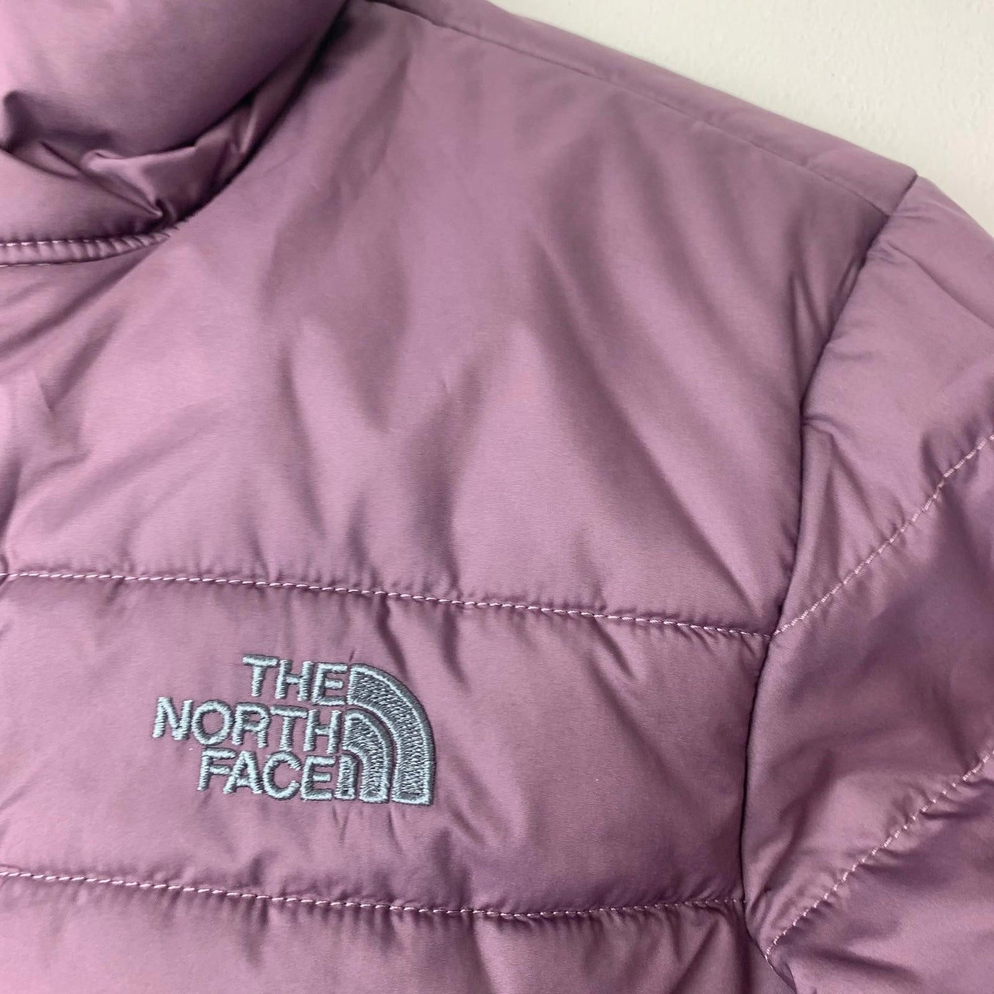 The North Face Women's Puffer Jacket Quilted Purple Full Zip M