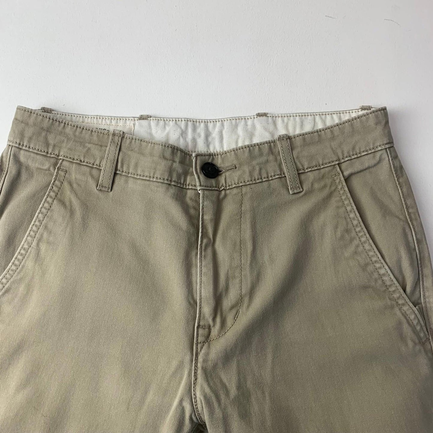Levi's Chino Style Trousers Casual Elastic Cuffs Khaki Mens W28 L30