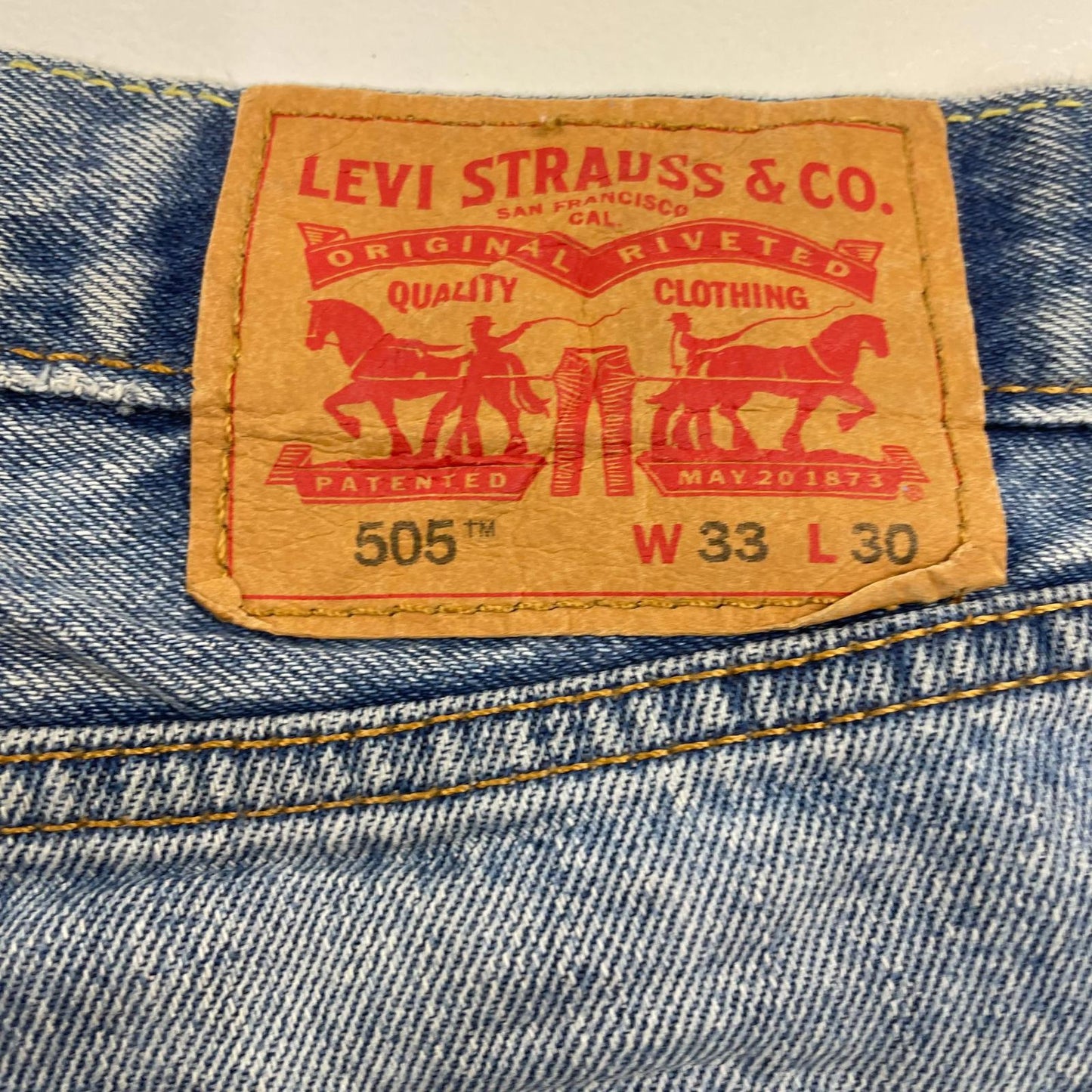 Levi's 505 Jeans Straight Classic Denim Blue Mens W33 L30