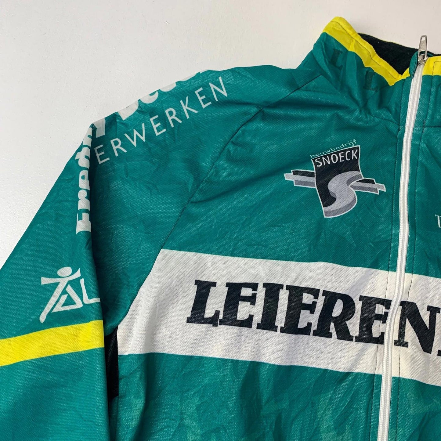 Geest Cycling Jacket Full Zip Sponsor Logos Green Unisex Adults L