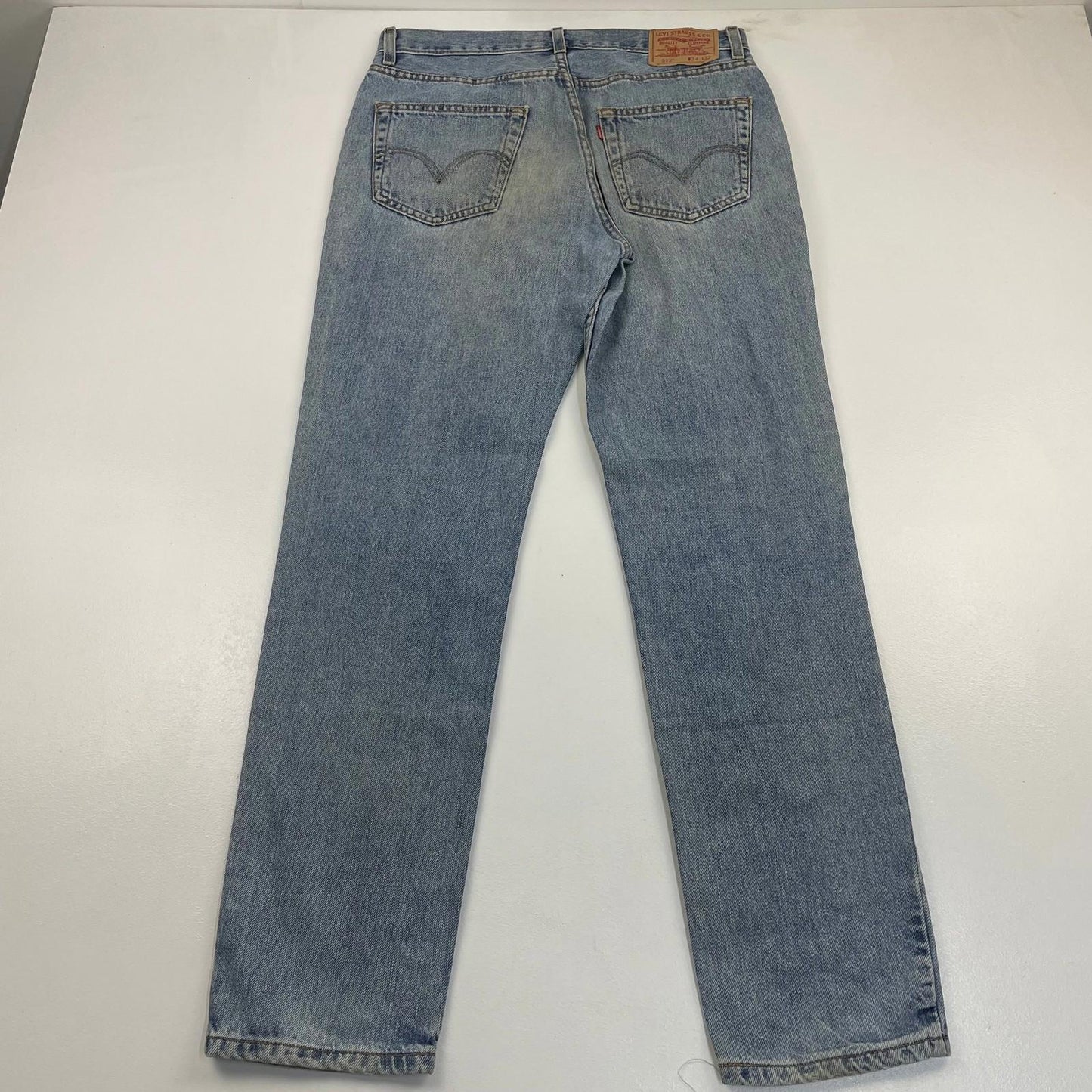 LEVI'S 512 Slim Fit Jeans Vintage Blue Denim Mens W34 L32