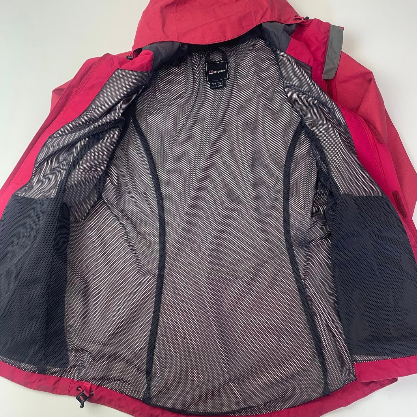 Berghaus Hydroshell Waterproof Jacket Outdoor Hiking Red Womens UK 10