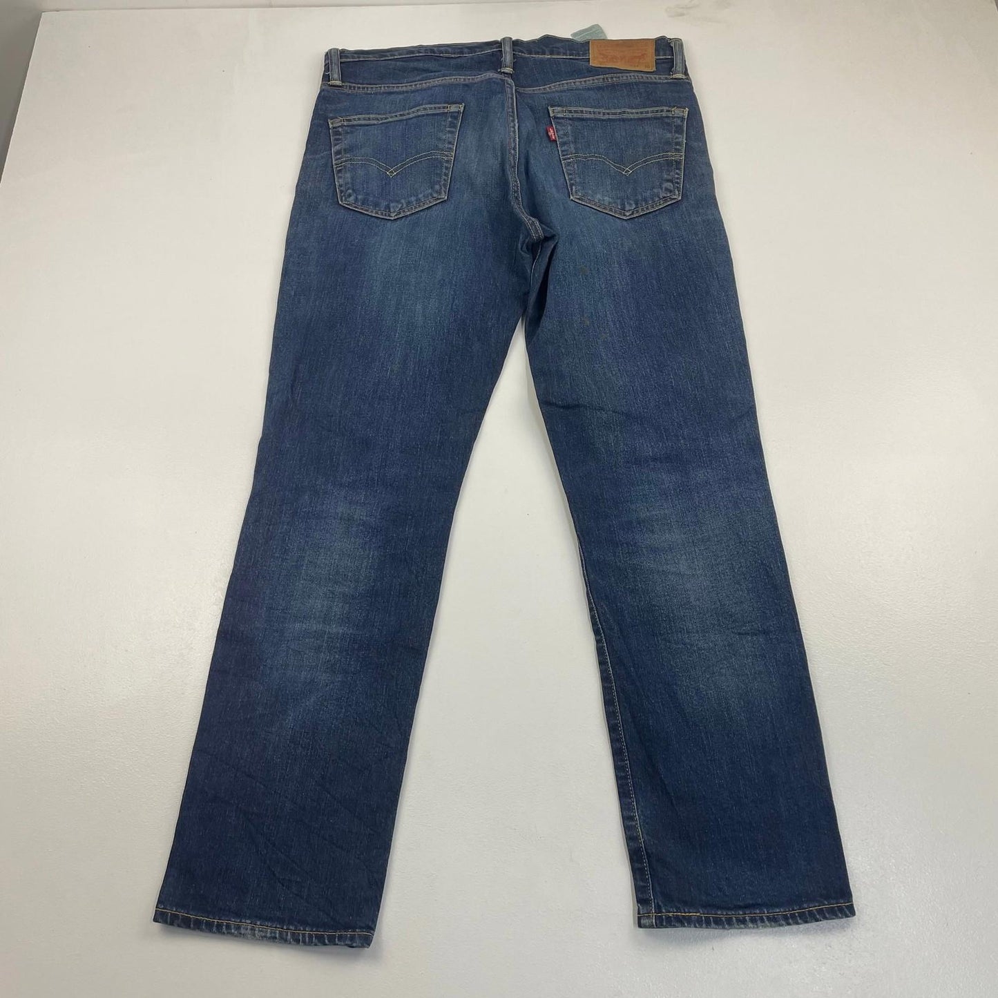LEVI'S Jeans Straight Fit Faded Casual Blue Cotton Denim Mens W34 L30