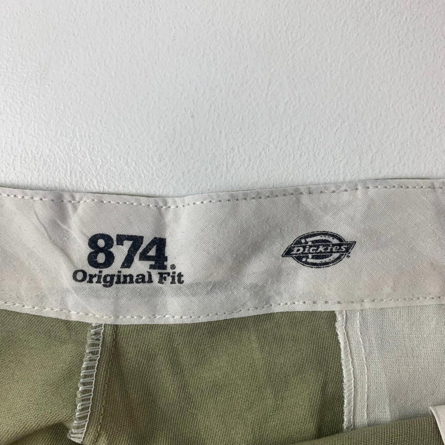 Dickies 874 Original Fit Trousers Workwear Khaki Green Women's Label Size 40x27
