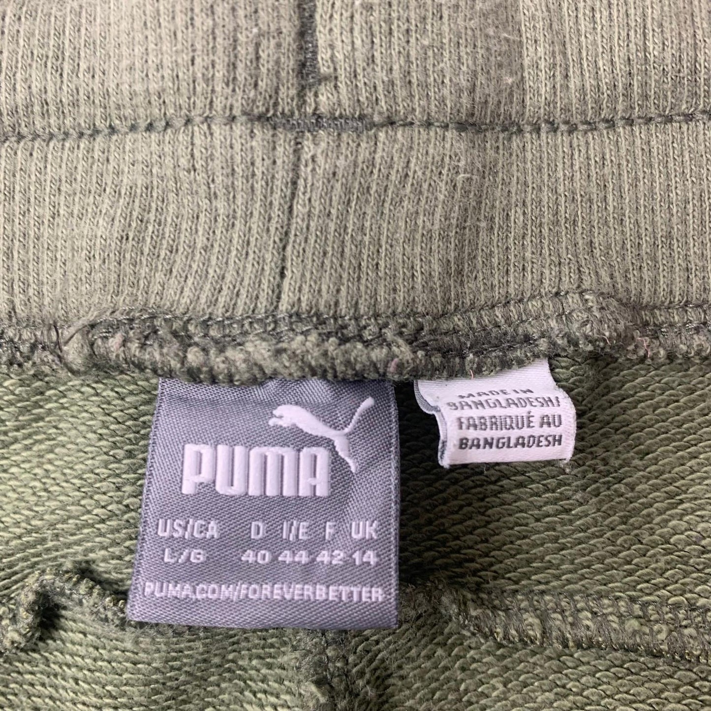 PUMA Jogger Track Pants Elastic Waist Green Women UK 14