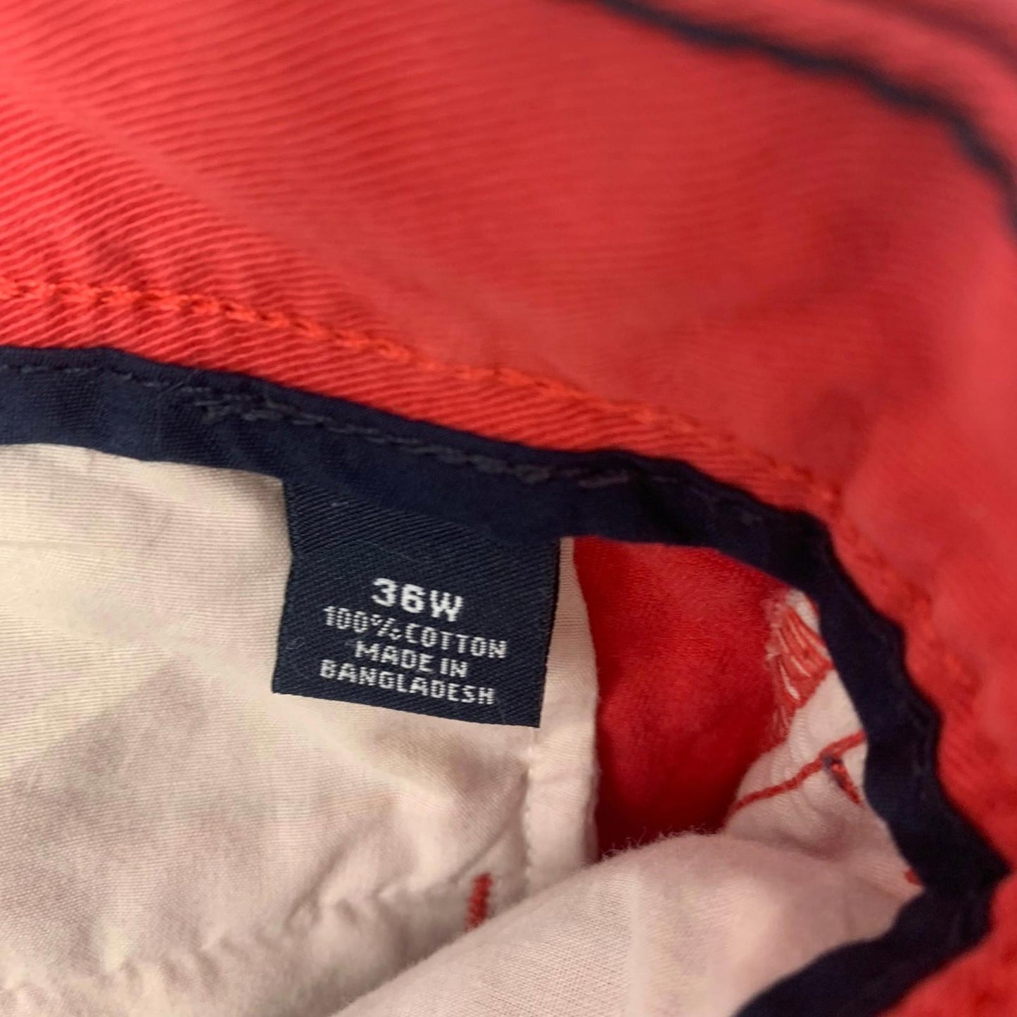 Nautica Chino Shorts Classic Fit Summer Red Casual Mens 36W