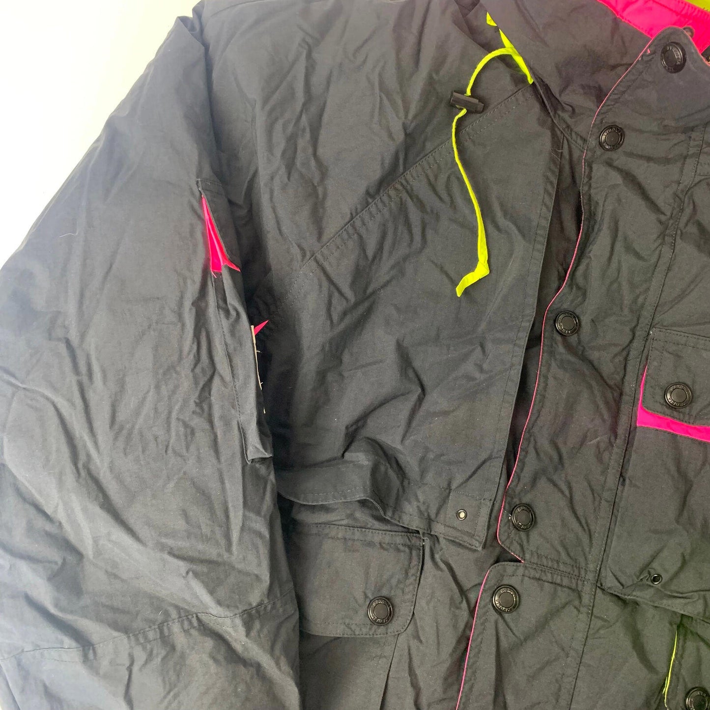 Women’s TYROLIA Black / Neon Ski Jacket / Large / 80’s