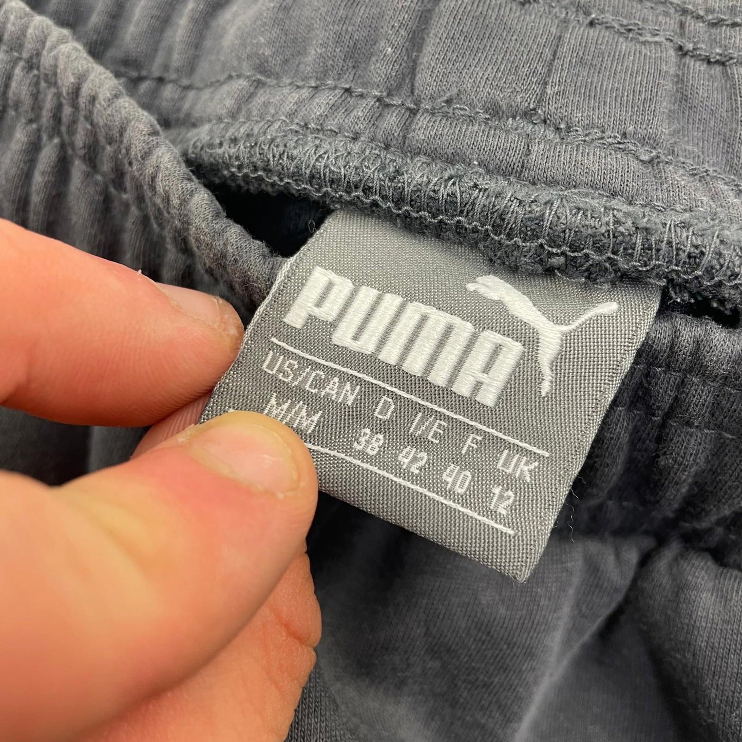 Puma Arsenal Joggers Elastic Waist Grey Logo Size Medium