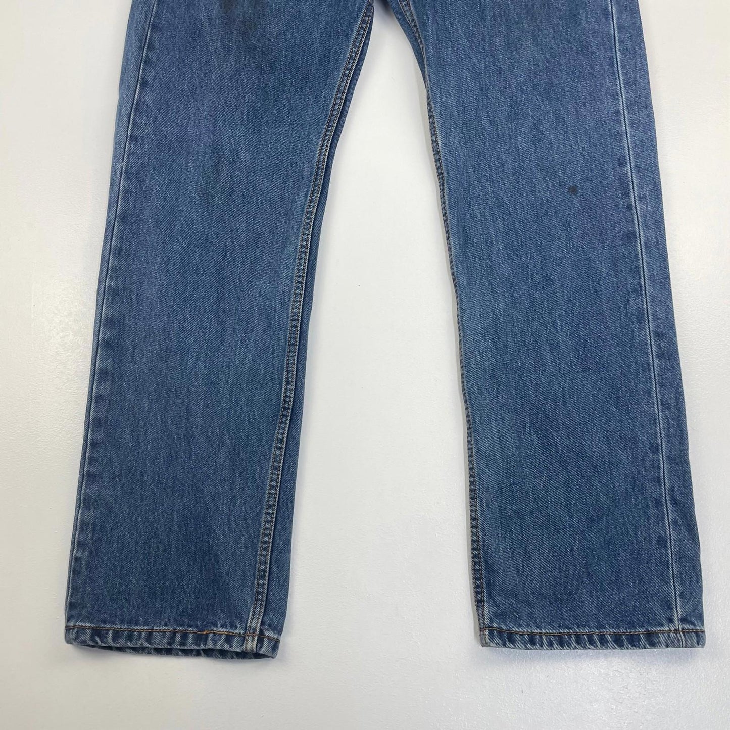 Levi's 505 Jeans Straight Fit Dark Wash Denim Classic Blue Mens W33 L30