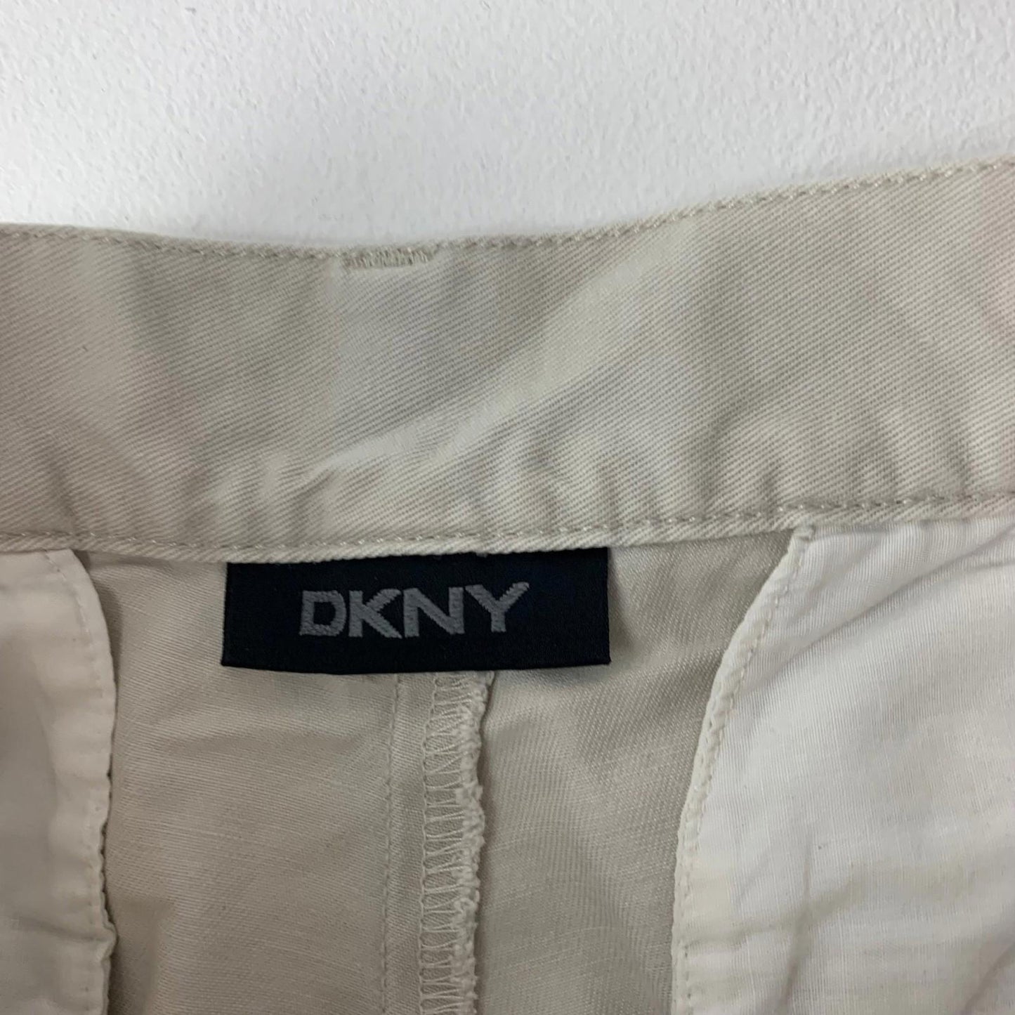 DKNY Chino Straight Leg Trousers Beige Casual Mens 34W 32L