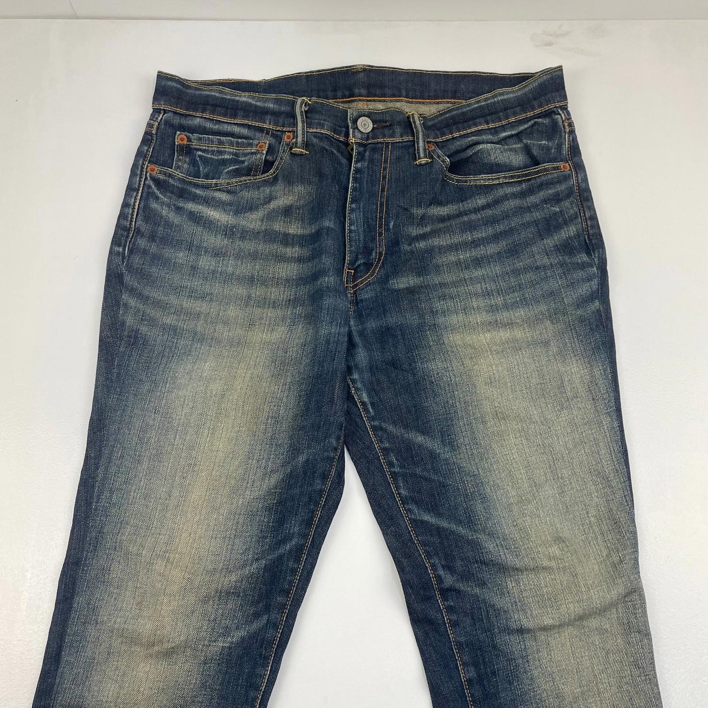 LEVI'S 511 Slim Jeans Distressed Wash Blue Denim Womens W34 L30