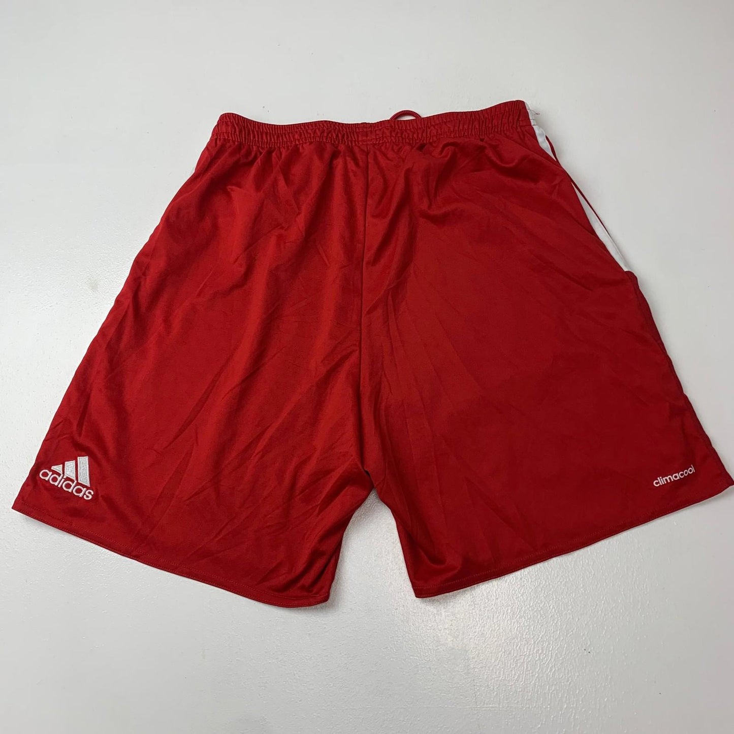 ADIDAS Climacool Sports Shorts Red Striped Athletic Boys Medium