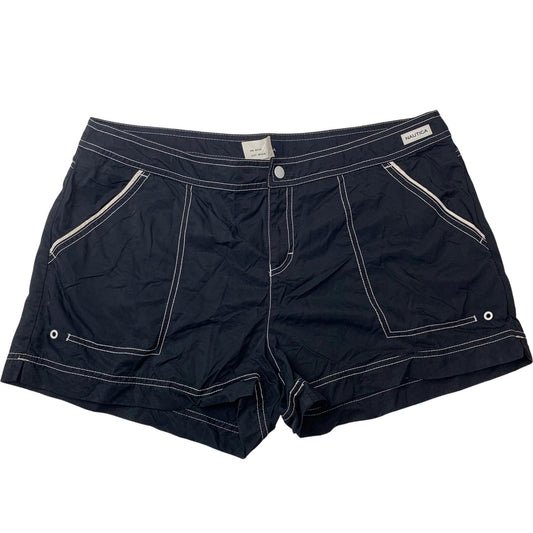 NAUTICA Swim Bottoms Board Shorts Navy Stitch Detail Mens L