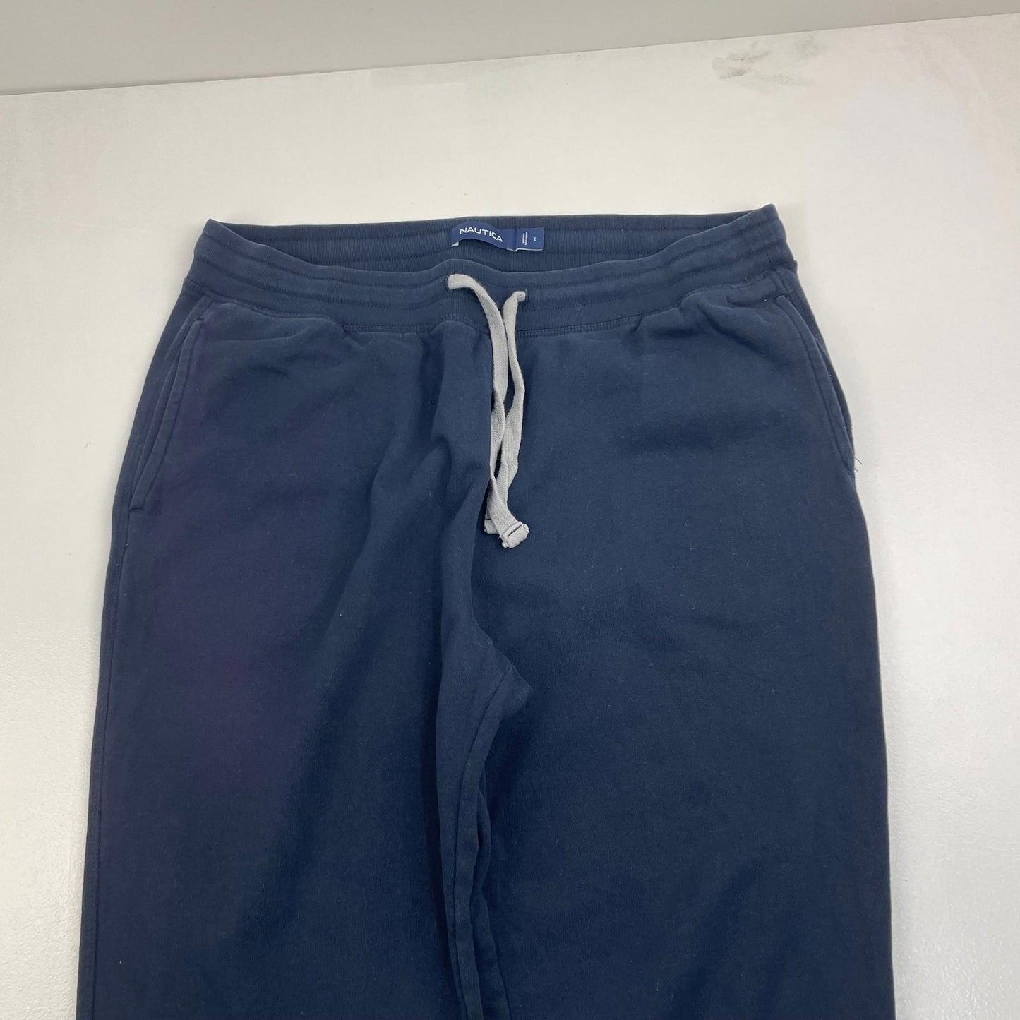 Nautica Jogger Trousers Drawstring Waistband Black Mens Large