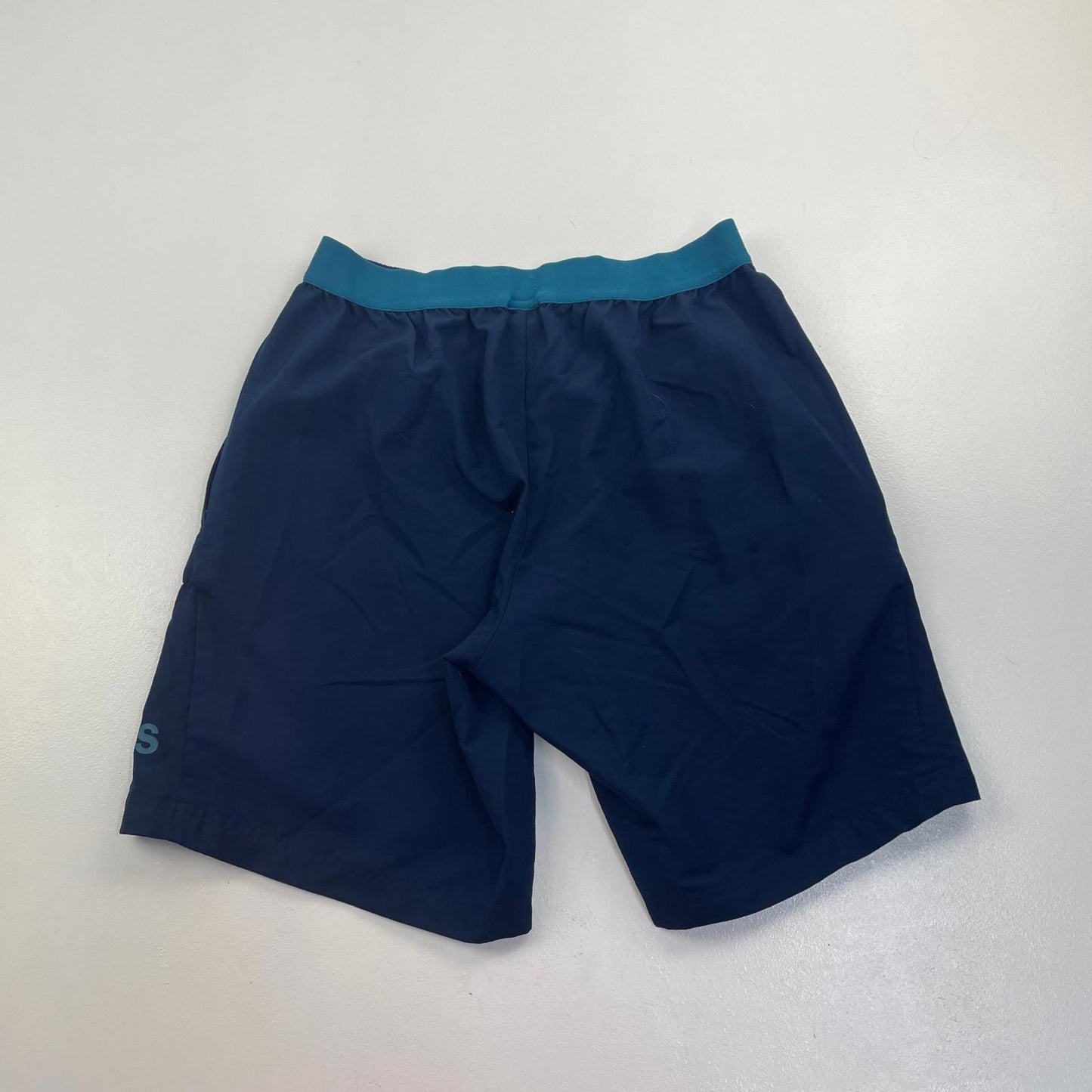 Adidas Athletic Shorts Blue Elastic Waist Drawstring Mens M