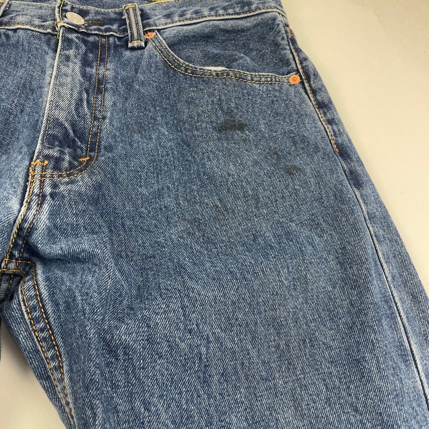 Levi's 505 Jeans Straight Fit Dark Wash Denim Classic Blue Mens W33 L30