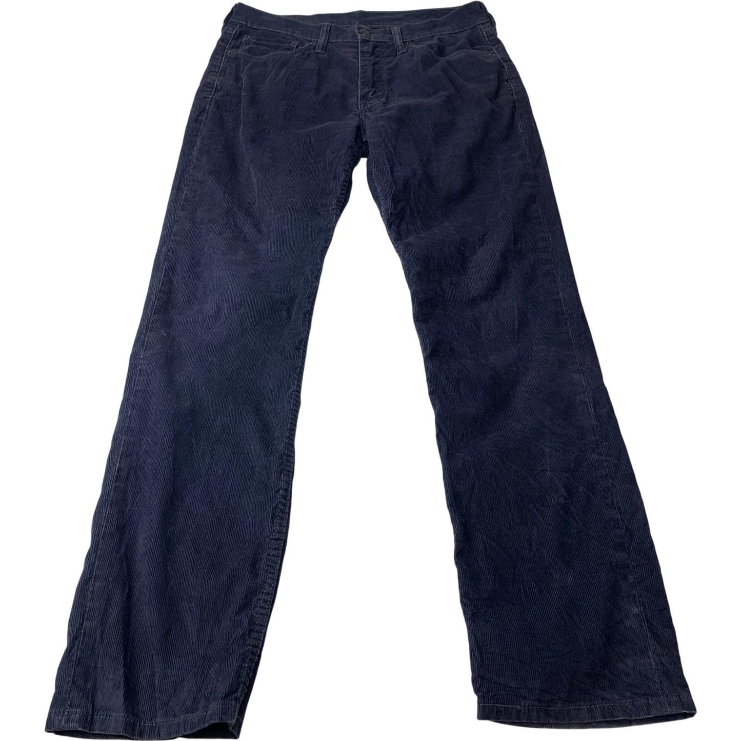 Levi's 514 Corduroy Trousers Straight Fit Navy Blue Men's W32 L32