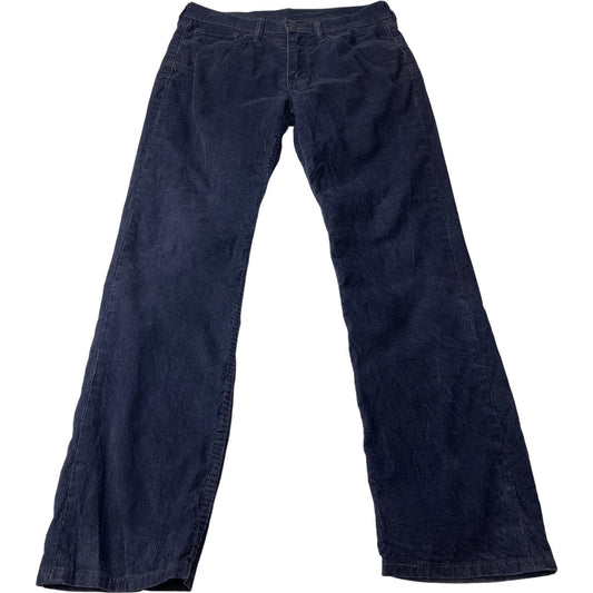 Levi's 514 Corduroy Trousers Straight Fit Navy Blue Men's W32 L32