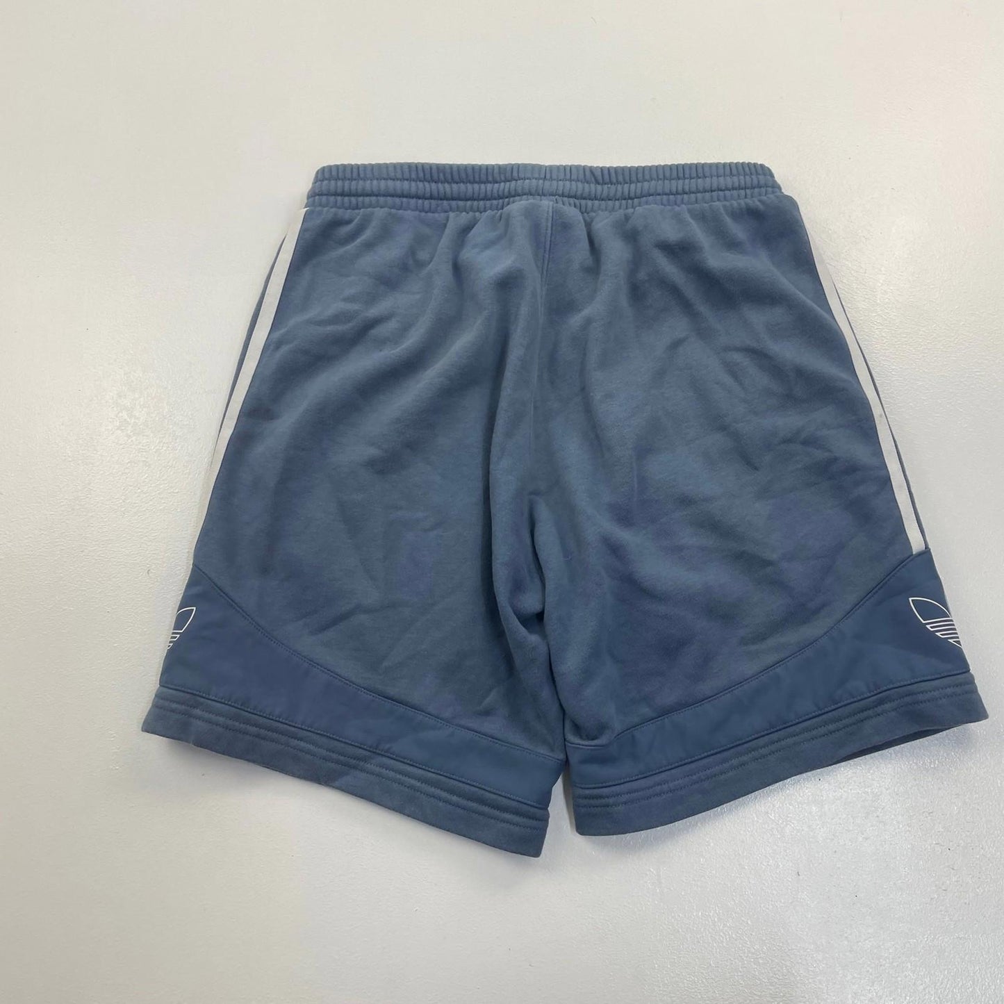 Adidas Activewear Shorts Blue Stripe Athletic Mens UK S