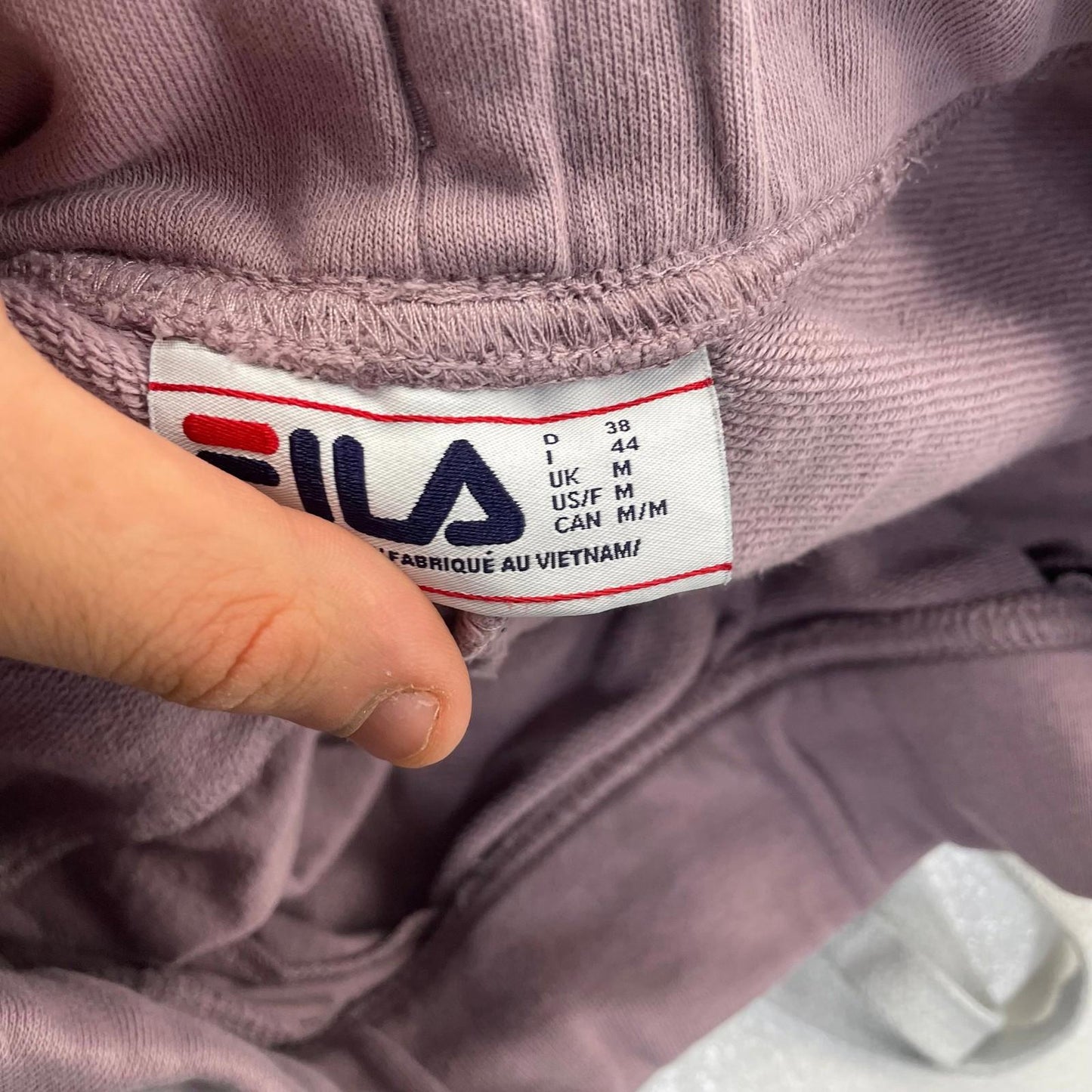 Fila Sweatpants Jogger Style Elastic Waist Logo Womens Purple UK M