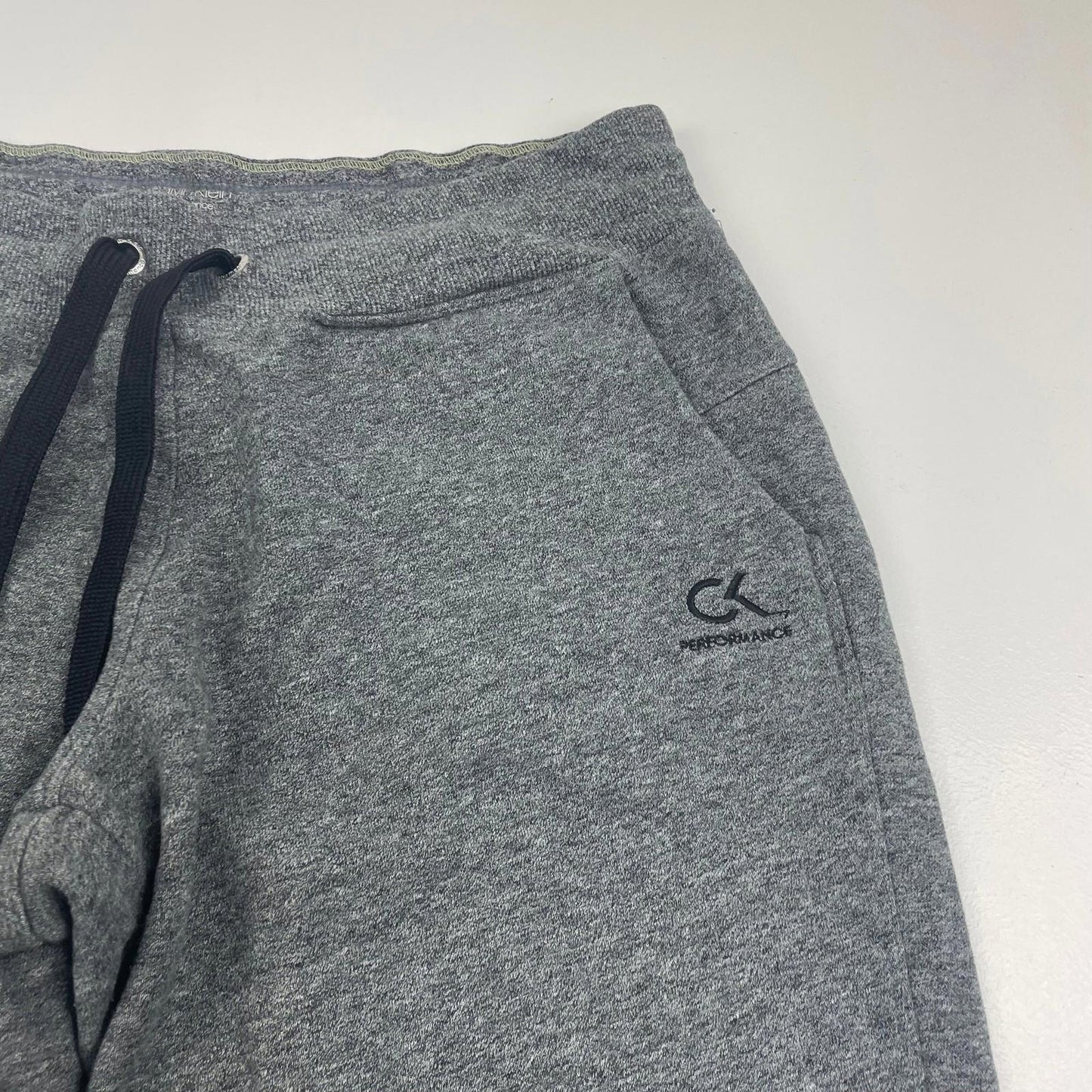 CALVIN KLEIN Performance Joggers Sweatpants Grey Drawstring Womens Large