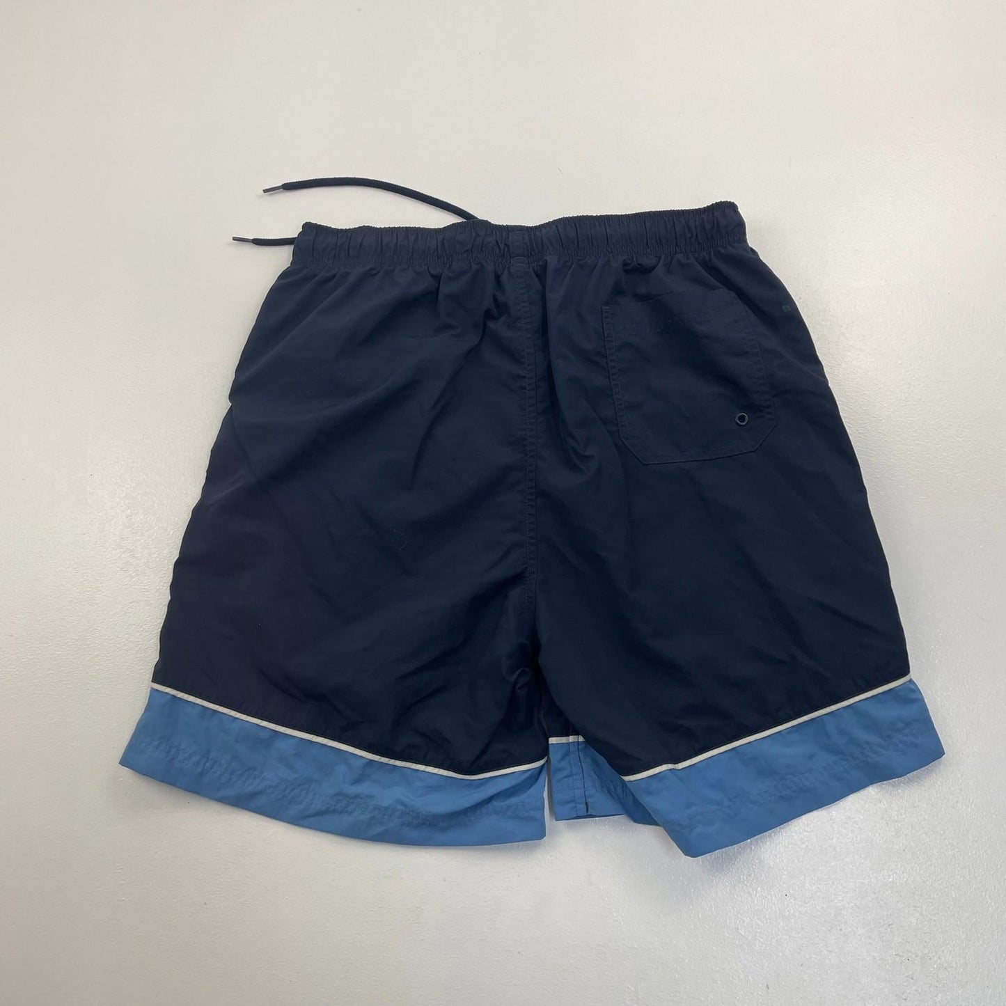 Champion Swim Shorts Quick Dry Two-Tone Navy Blue Elastic Waist Mens Medium